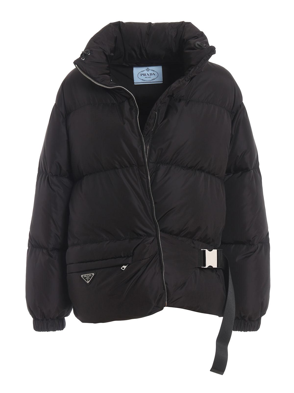 Prada Synthetic Black Nylon Over Puffer Jacket for Men - Lyst