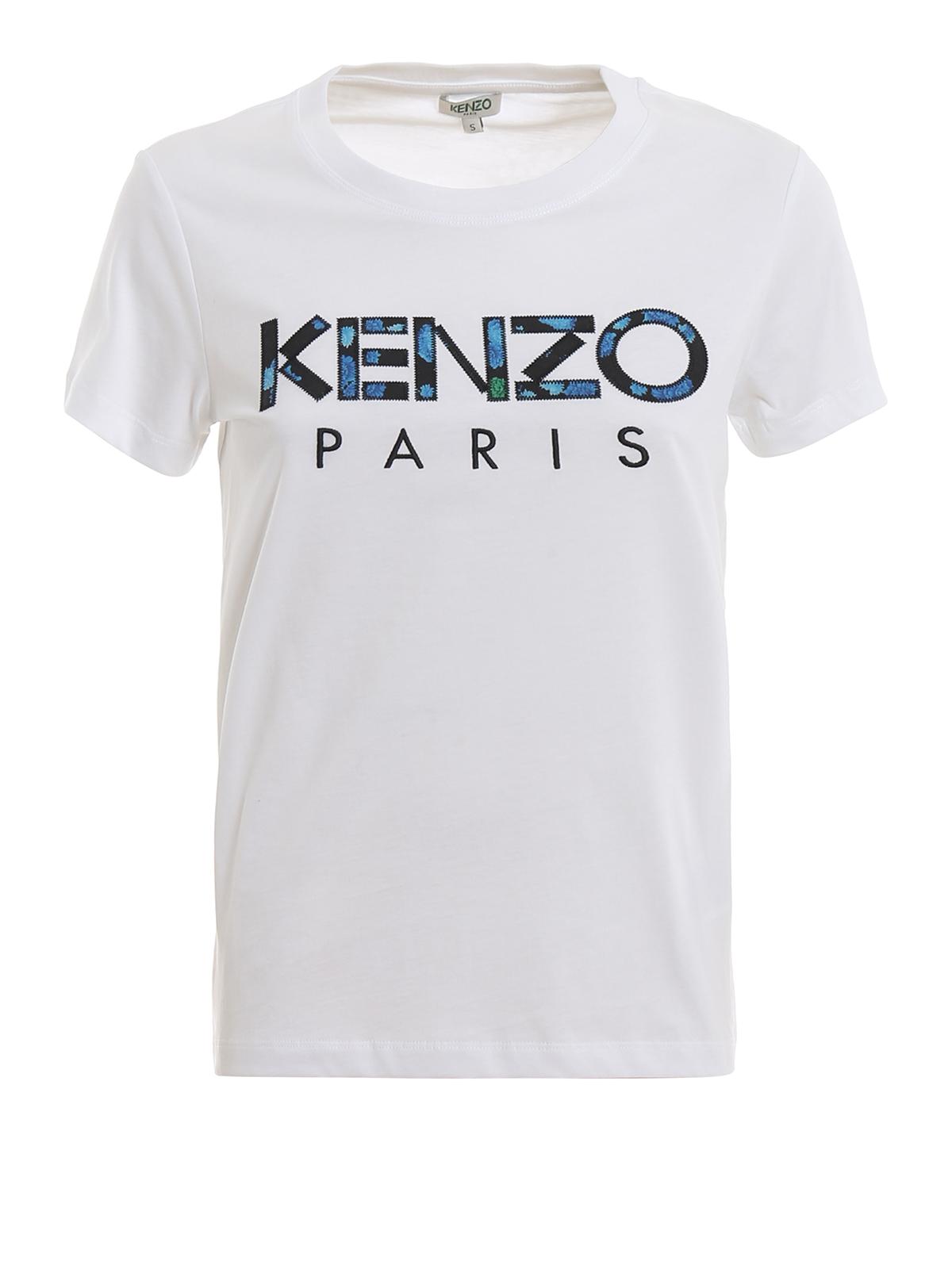 KENZO Cotton Paris Slim Tee in White for Men - Lyst