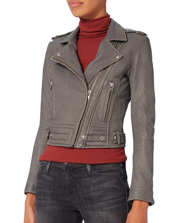 Lyst Iro Luiga Moto Leather Jacket In Gray Gallery