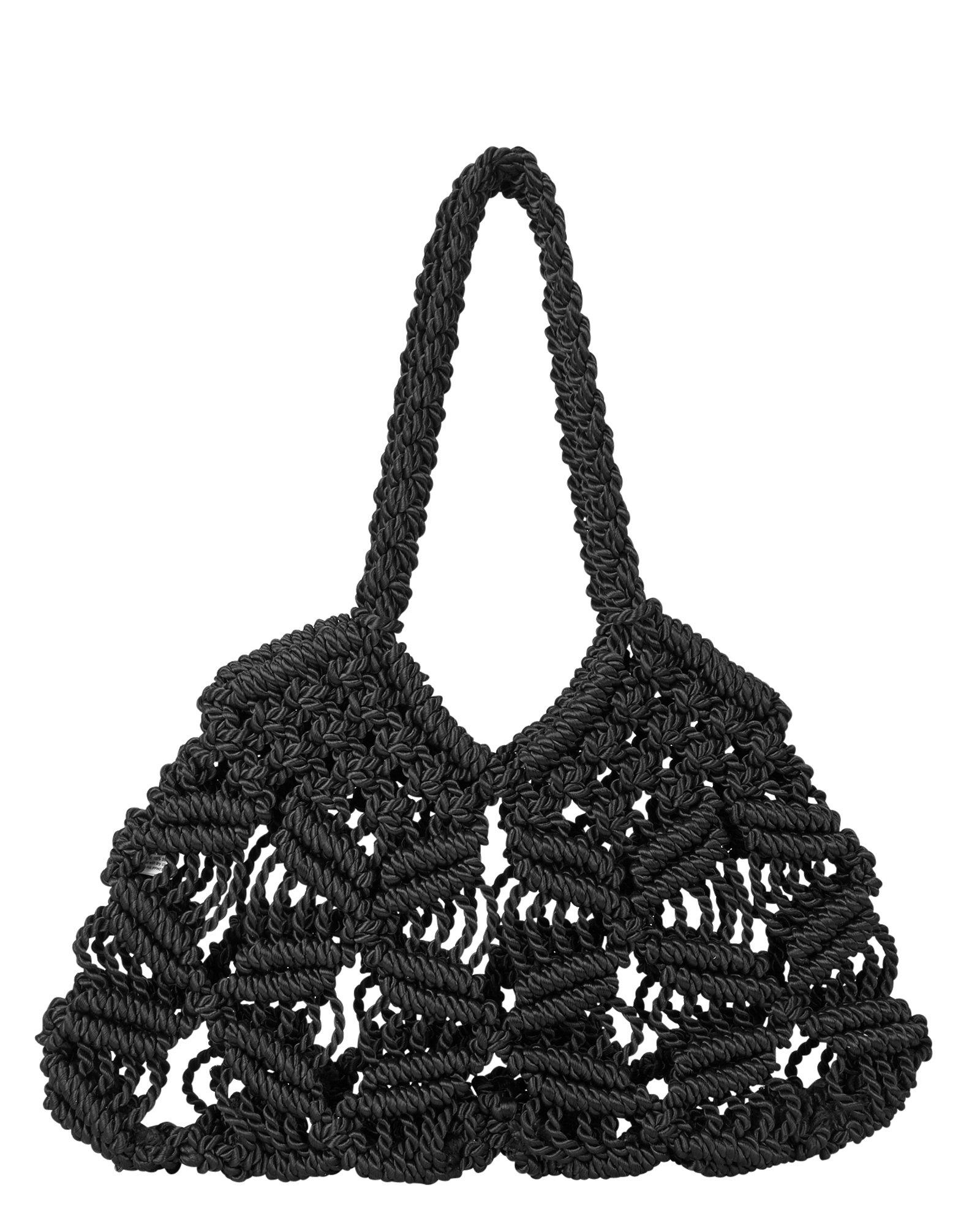  Kayu  Harper Macram Tote in Black Lyst