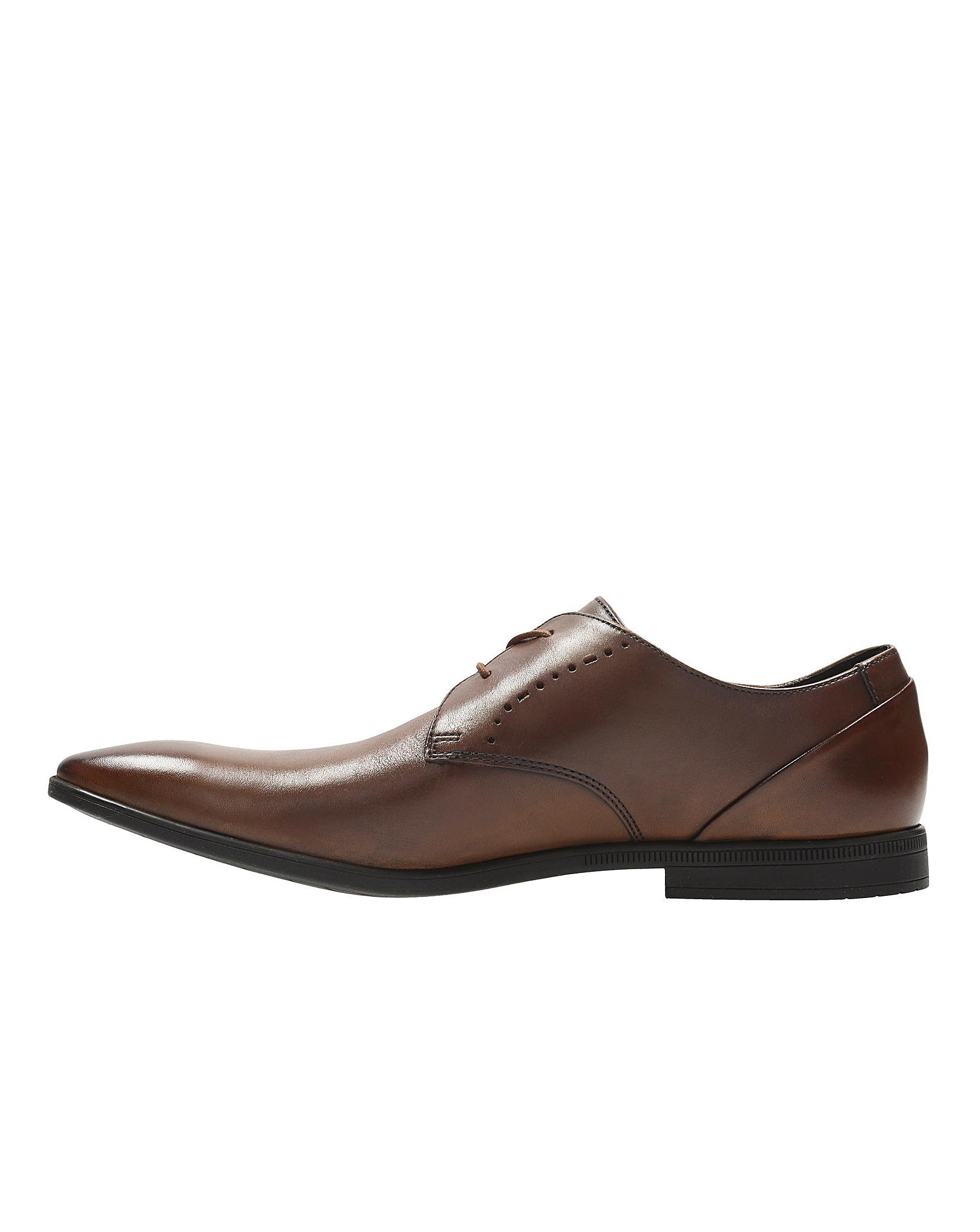 Mens Clarks Bampton Lace Tan Leather Lace Up Shoes G Fitting