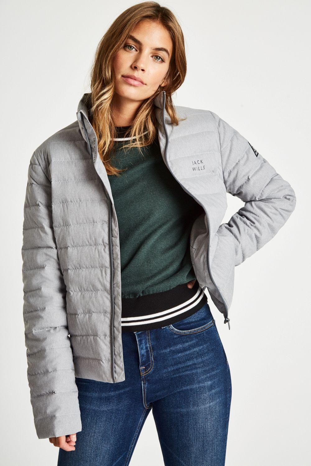 Jack Wills Cartmell Lightweight Down Jacket in Gray - Save 39.24050632911393% - Lyst