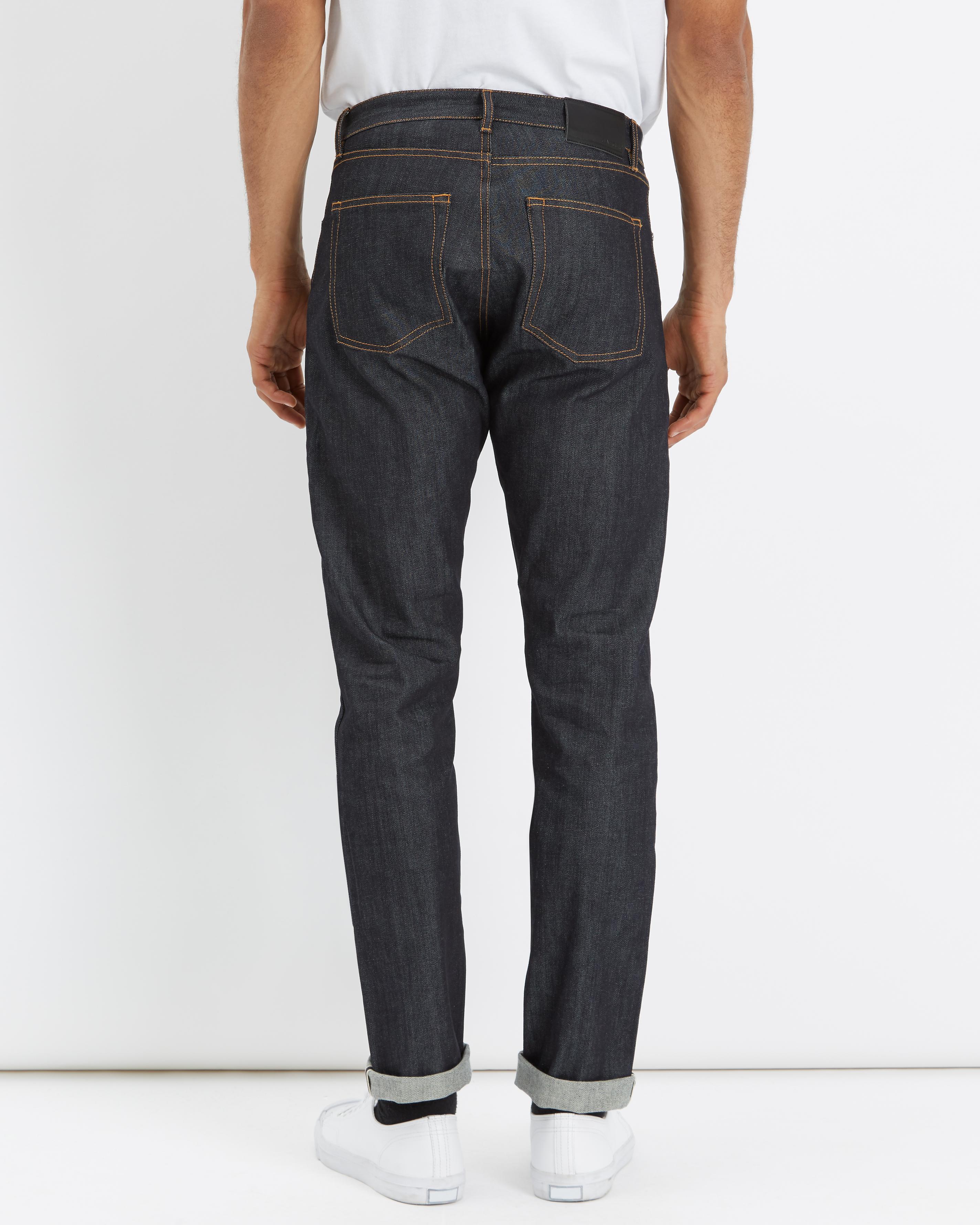 Jaeger Washed Selvedge Regular Jeans in Blue for Men - Lyst