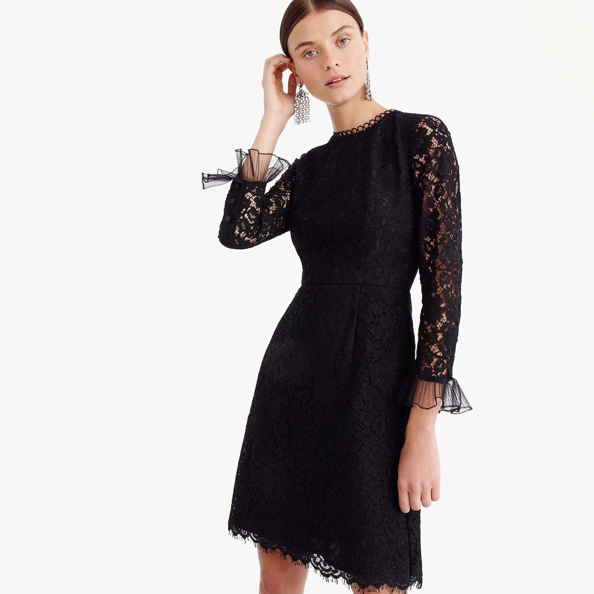 Lyst J Crew Long Sleeve Lace Dress In Black Gallery