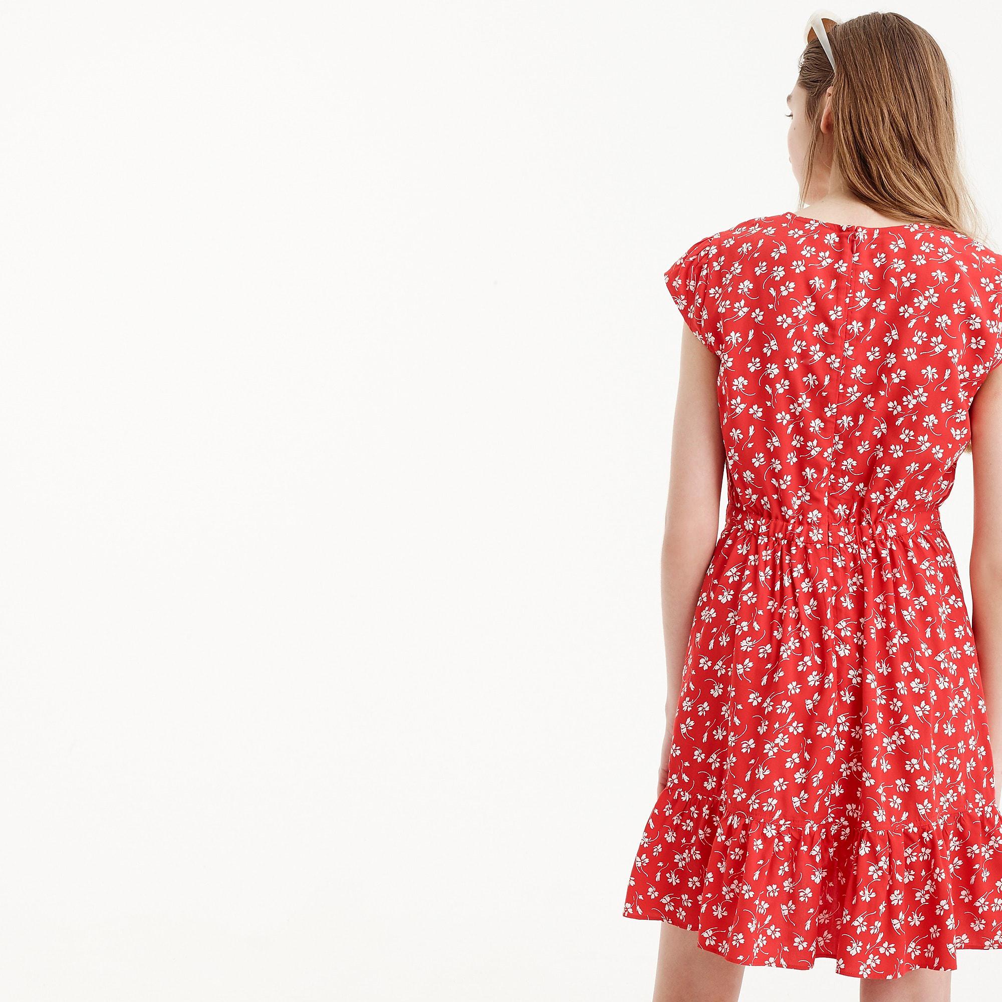 j crew red wrap dress