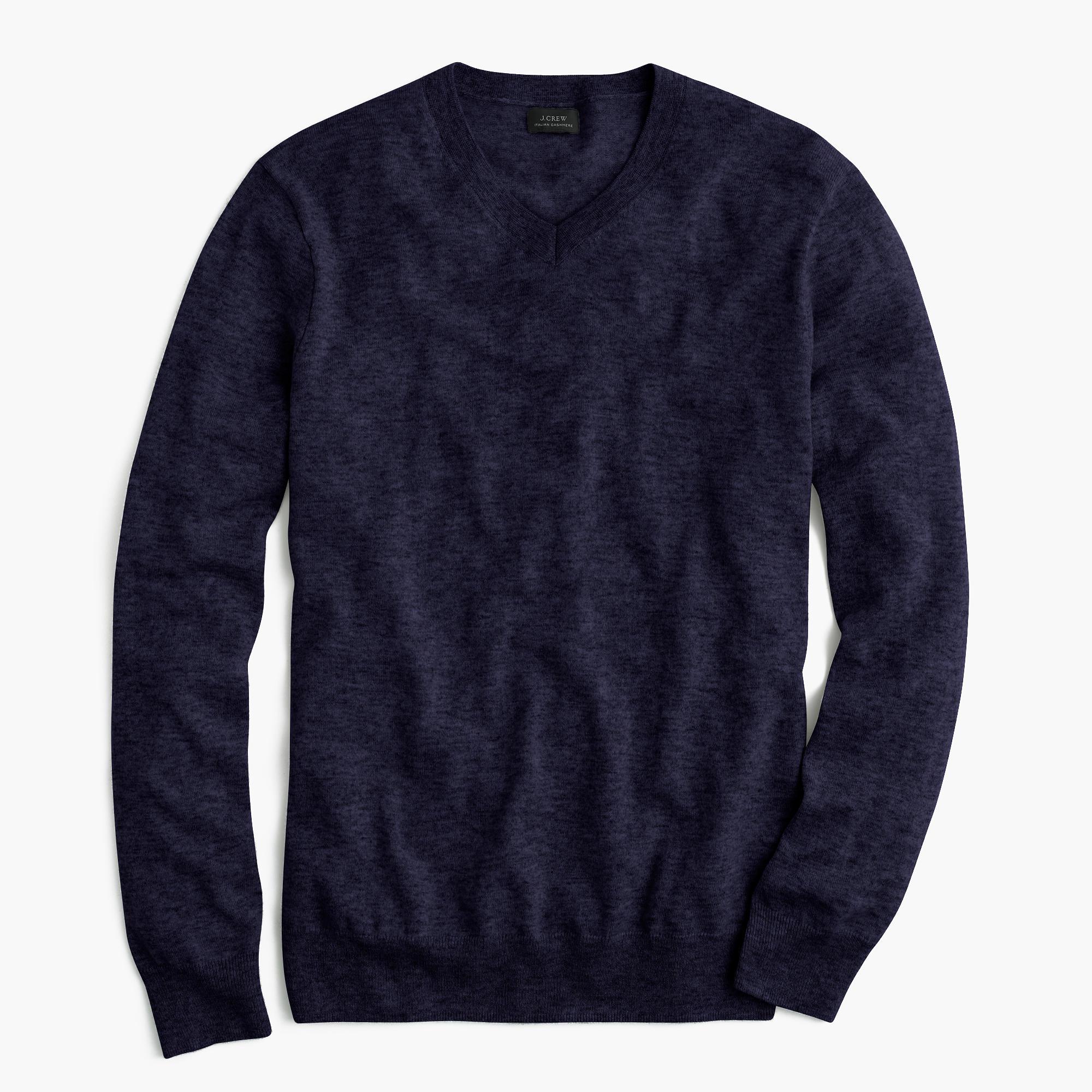 Lyst - J.Crew Tall Lightweight Italian Cashmere V-neck Sweater in Blue ...