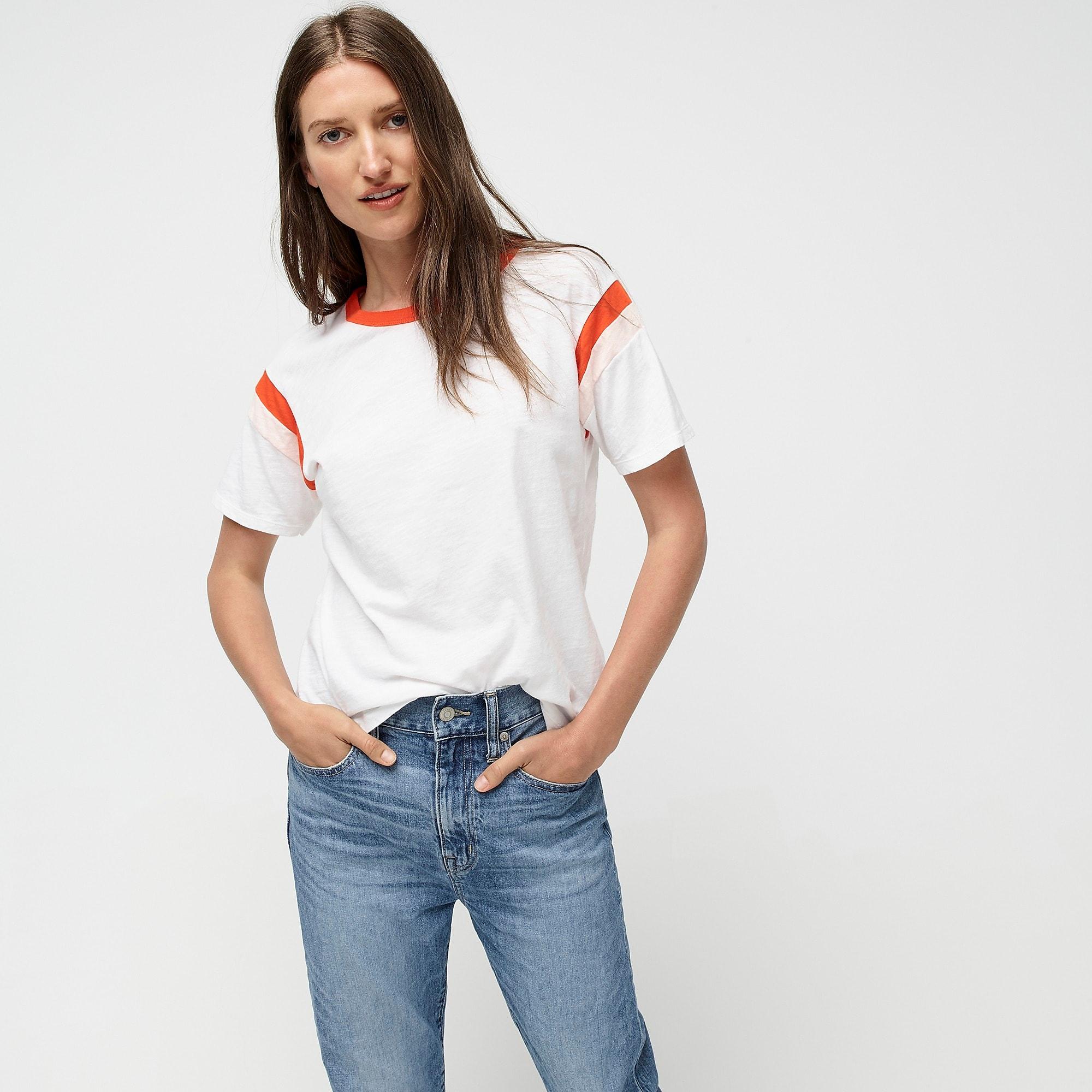 J.Crew Ringer Tee In Vintage Cotton in White - Lyst