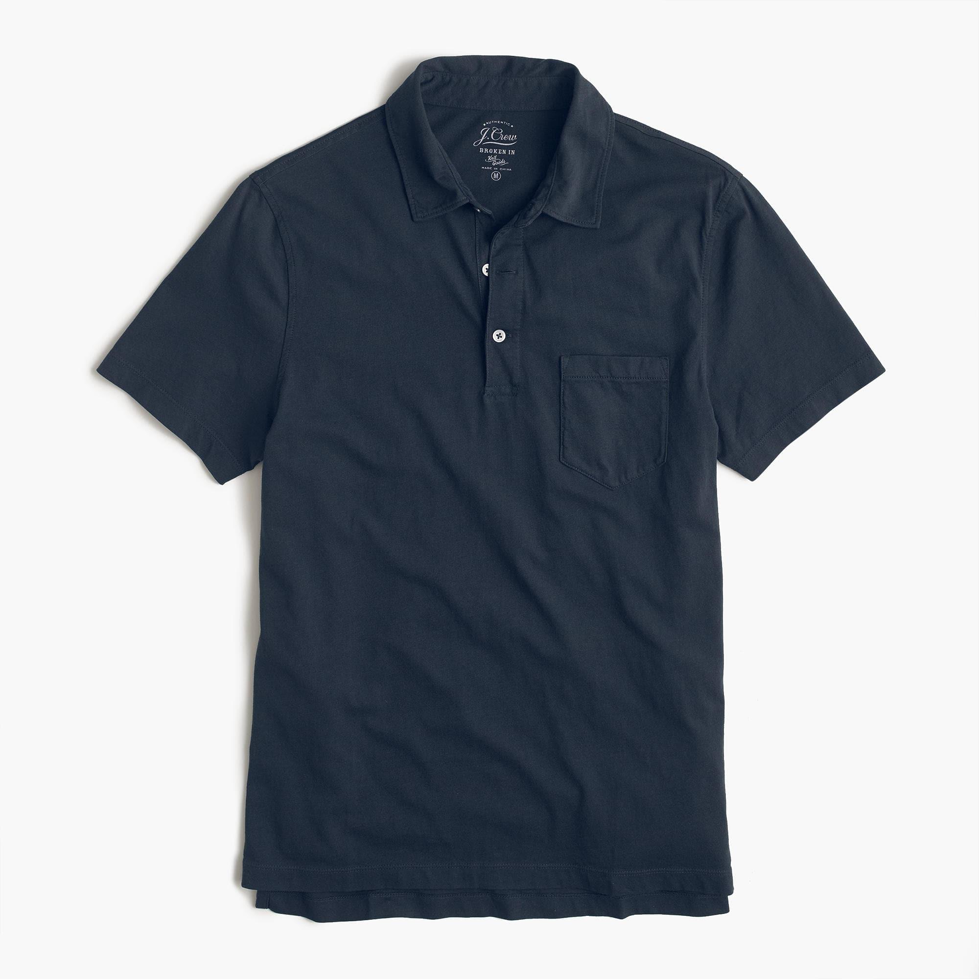 J.Crew Tall Brokenin Pocket Polo Shirt in Blue for Men Lyst