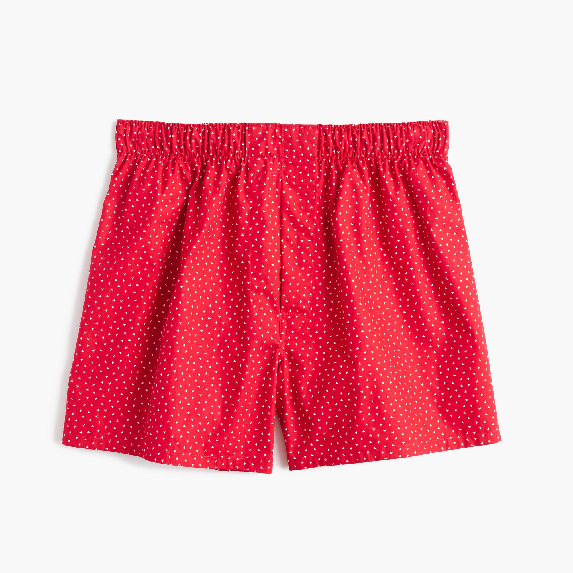 J.crew Micro-heart Print Boxers in Red for Men | Lyst