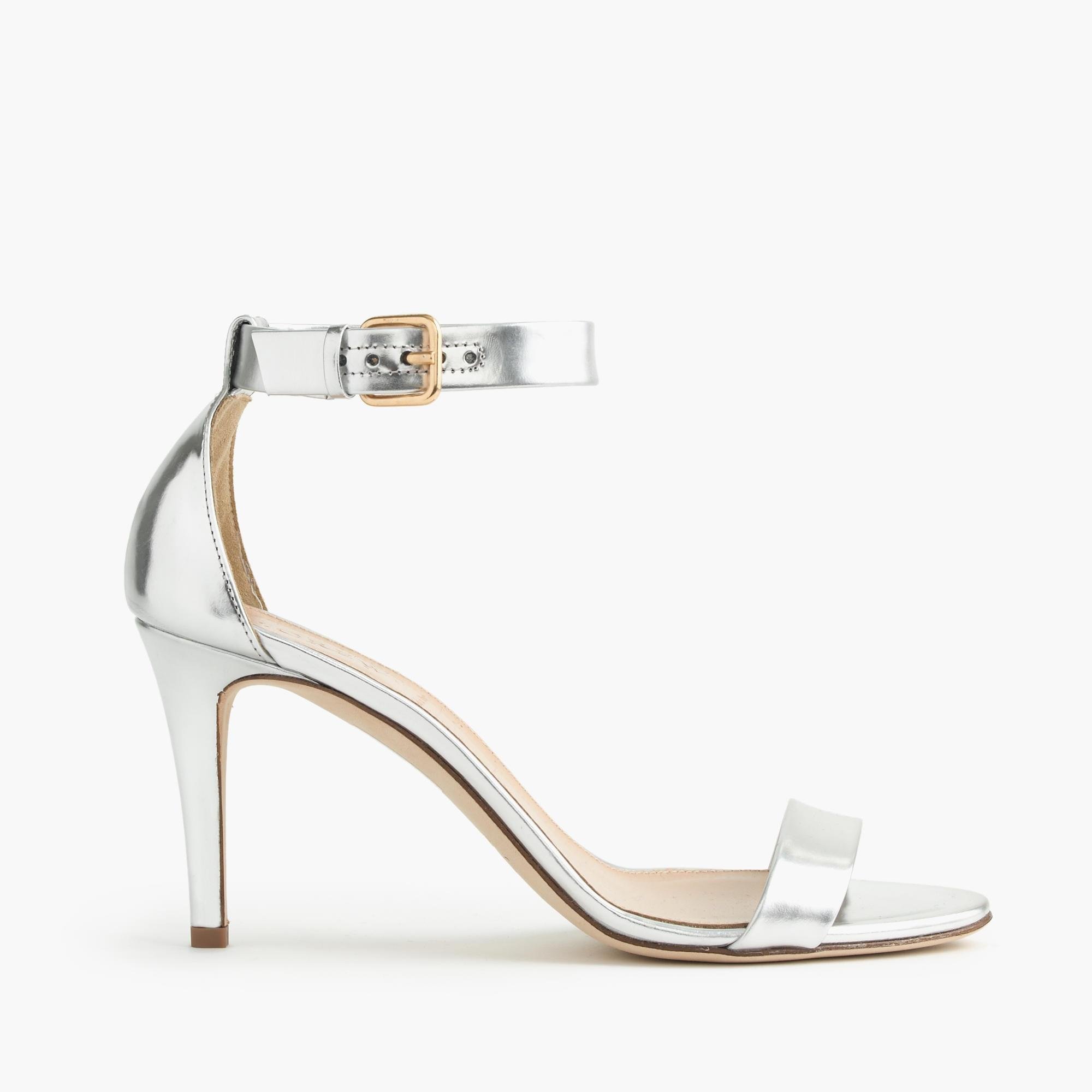 J.crew Mirror Metallic High-heel Sandals in Metallic | Lyst