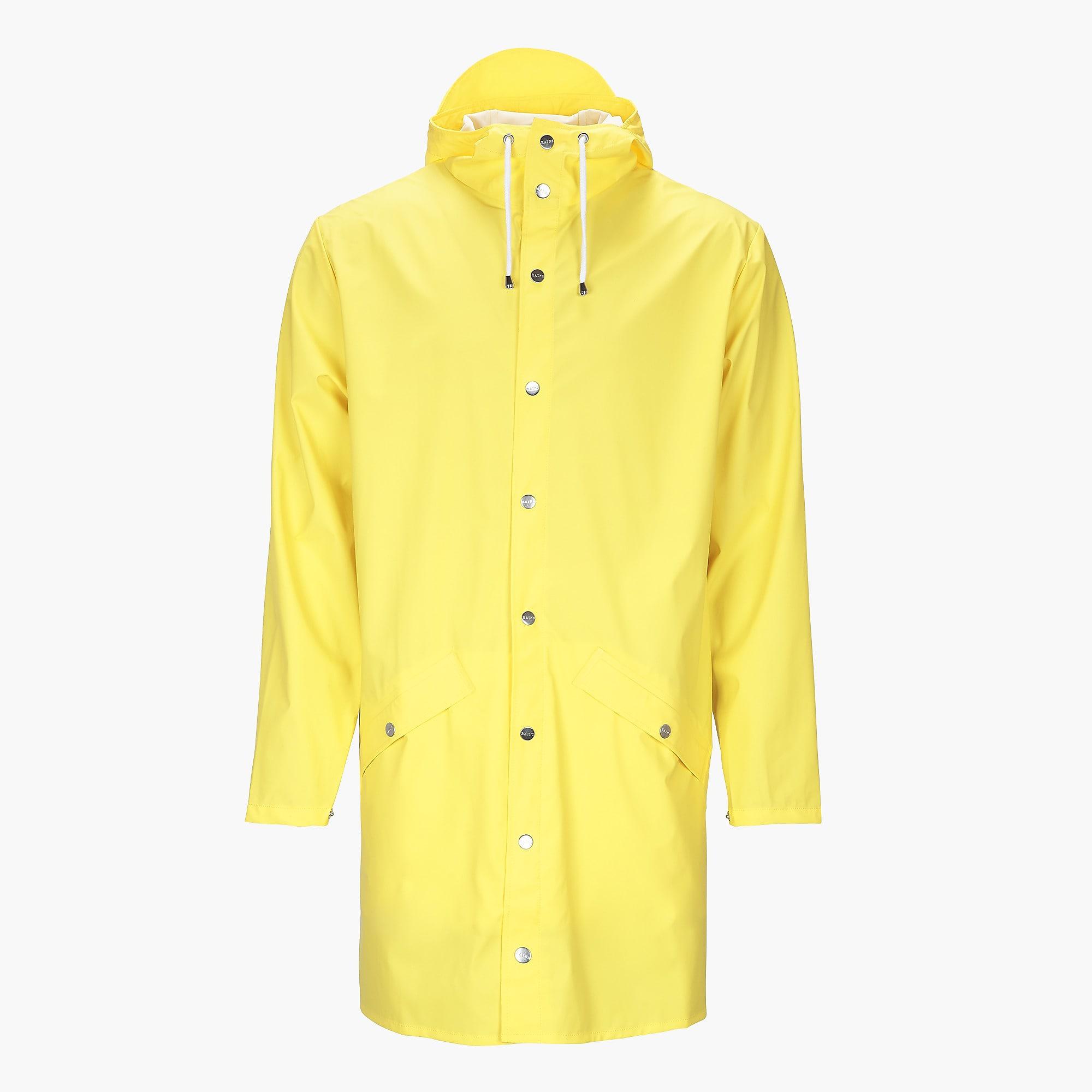 Rains Rubber Long Jacket in Yellow - Lyst
