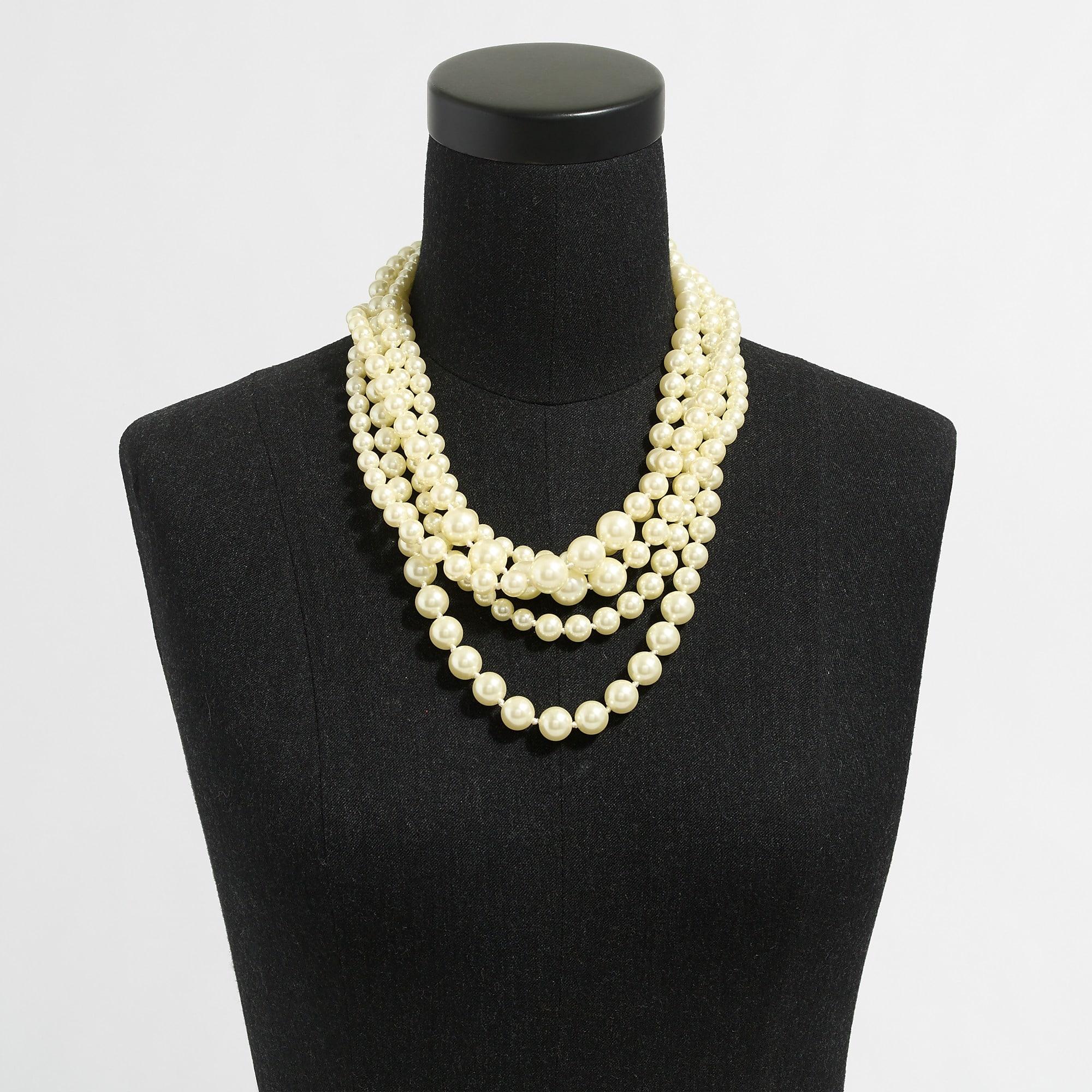 J.Crew Multistrand Pearl Necklace Lyst