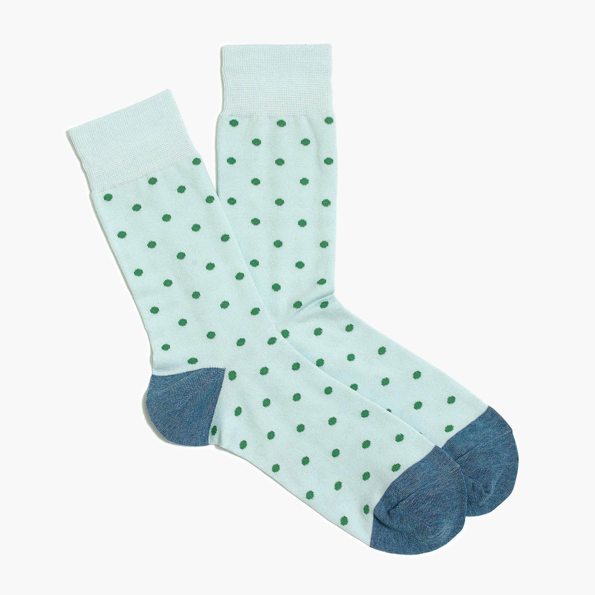 J.Crew Dot Socks in Blue for Men Lyst