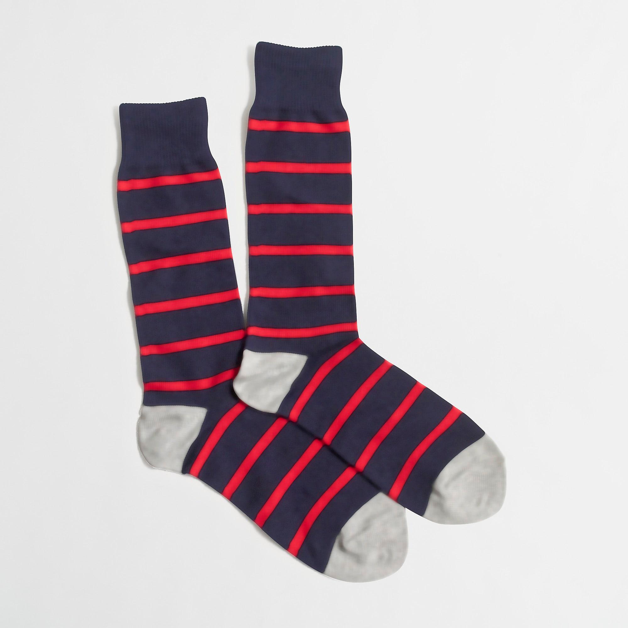 Lyst - J.Crew Tipped-stripe Socks in Blue for Men