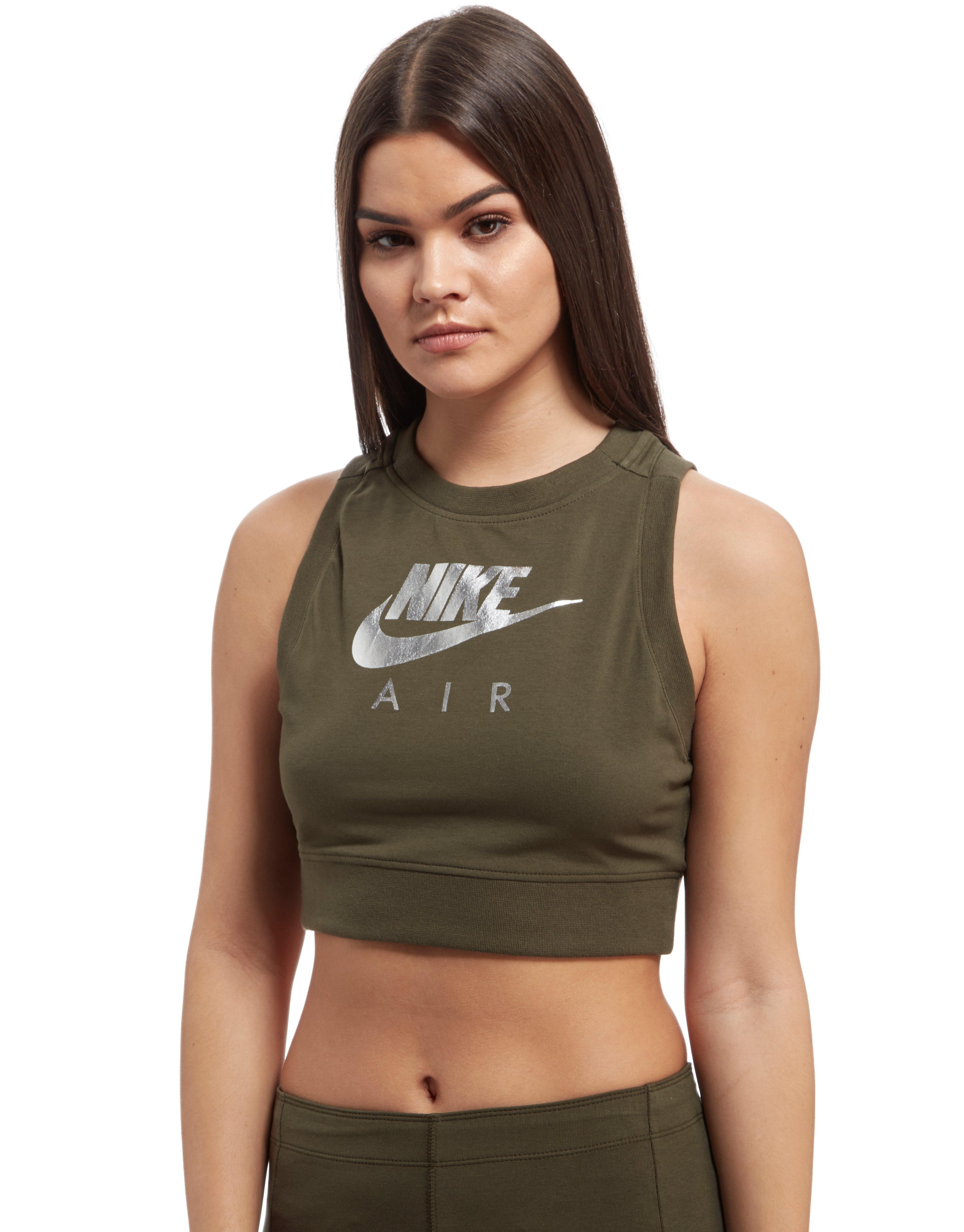 Lyst Nike Air Crop Top In Green 7734