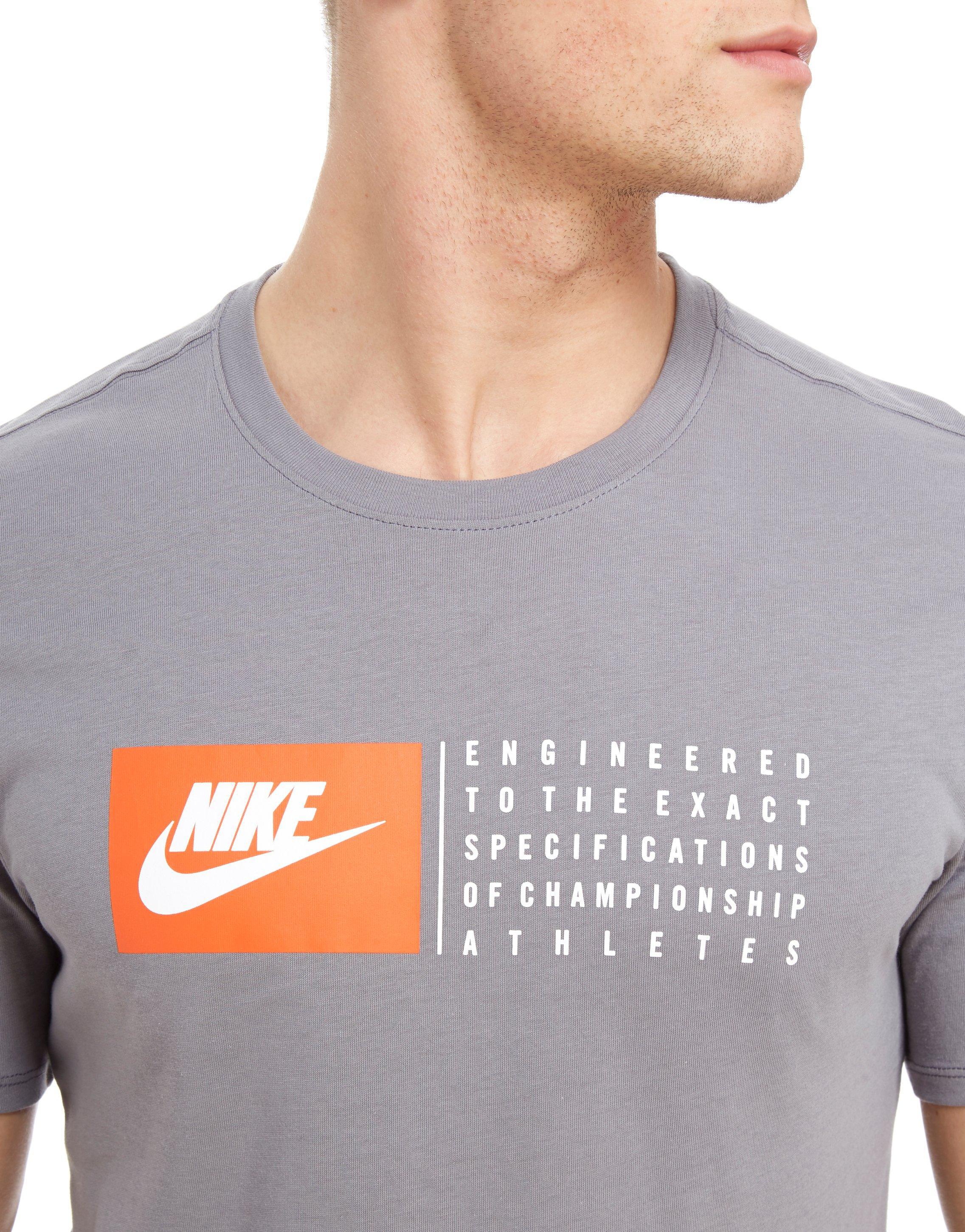 Lyst - Nike Box Logo Script T-shirt in Gray for Men