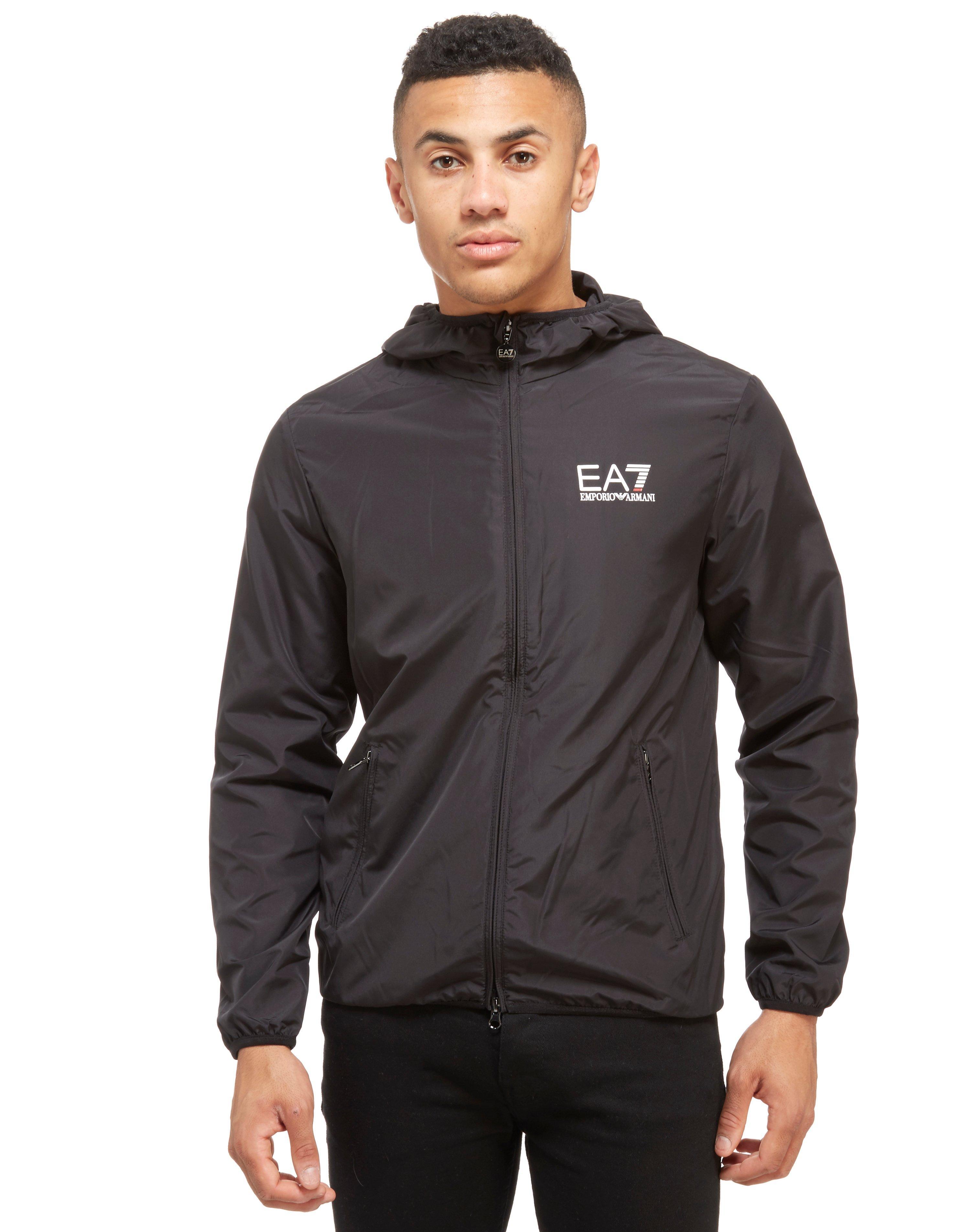 Download EA7 Core Lightweight Hooded Jacket in Black for Men - Lyst