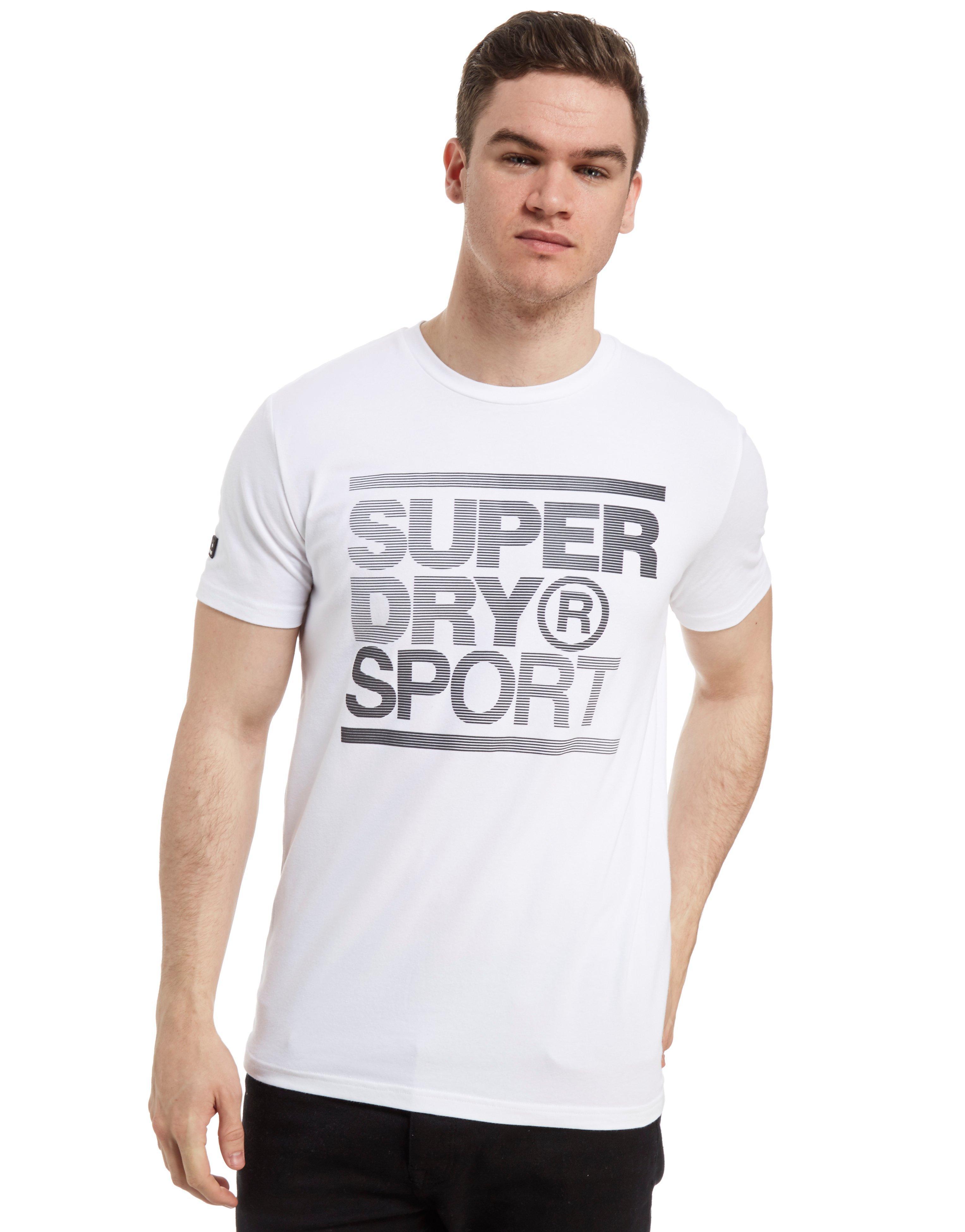 Lyst - Superdry Sport Central Logo T-shirt in White for Men