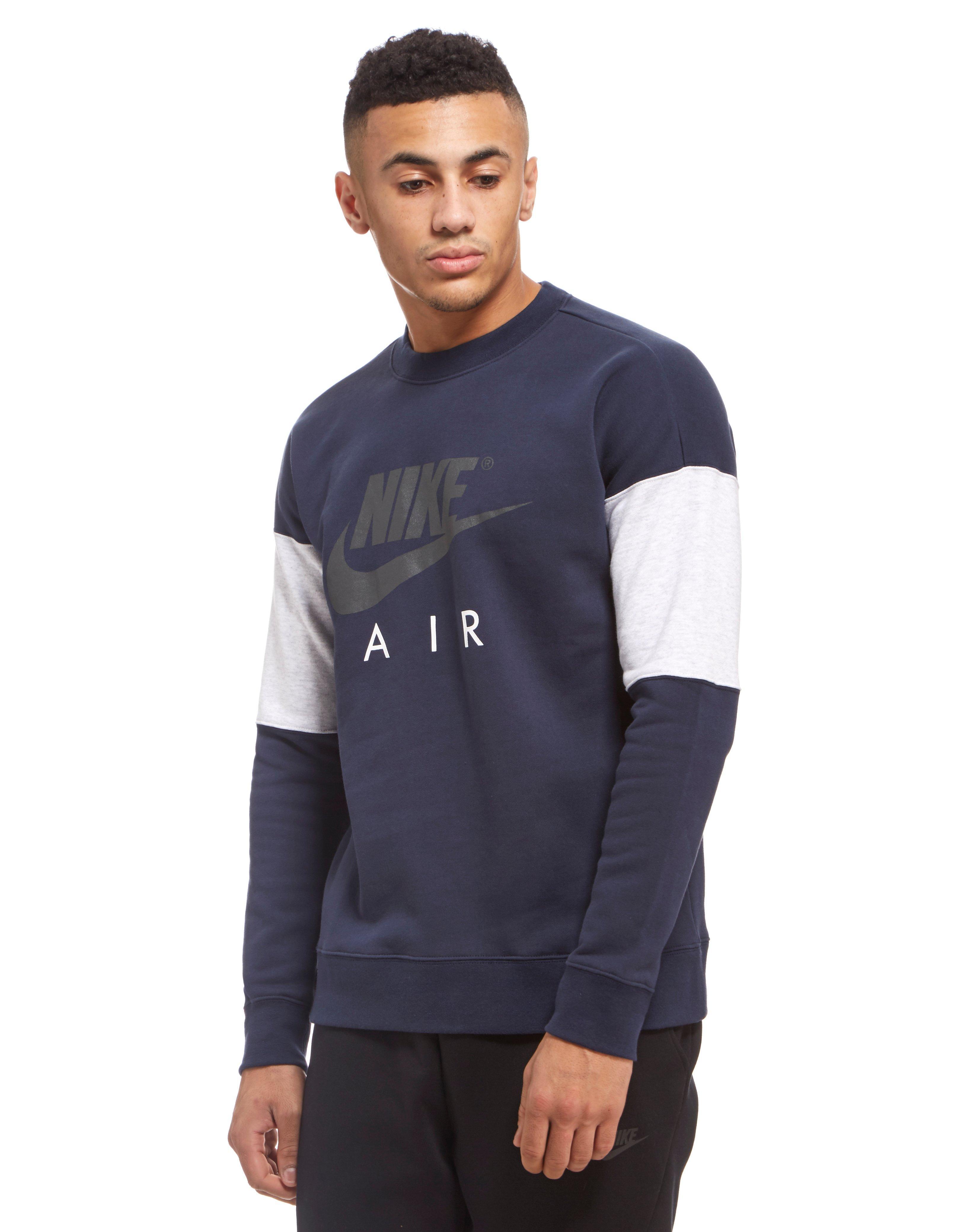 Lyst - Nike Air Fleece Crew Sweatshirt in Blue for Men