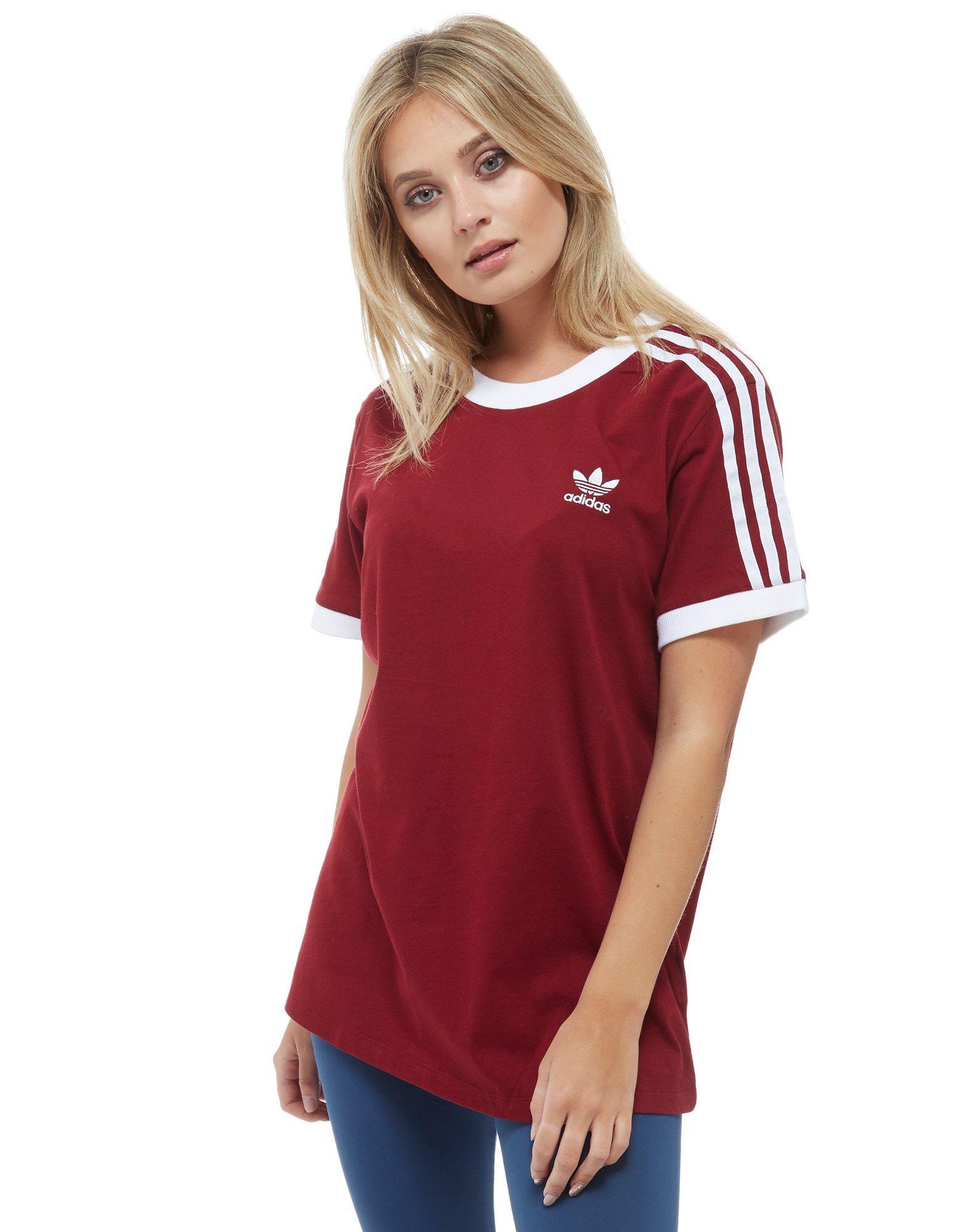 womens red adidas t shirt