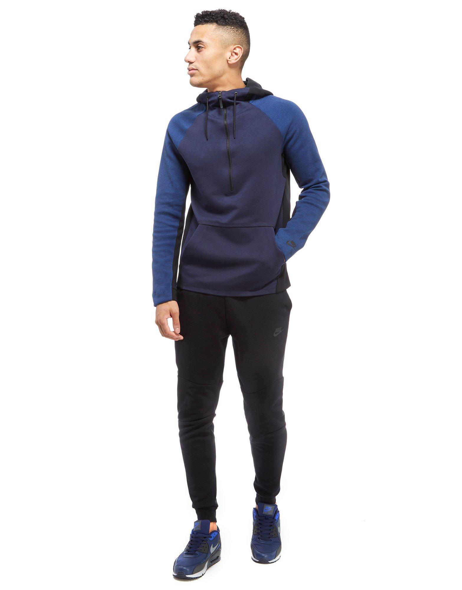 Lyst - Nike Tech Colour Block Half Zip Hoody in Blue for Men