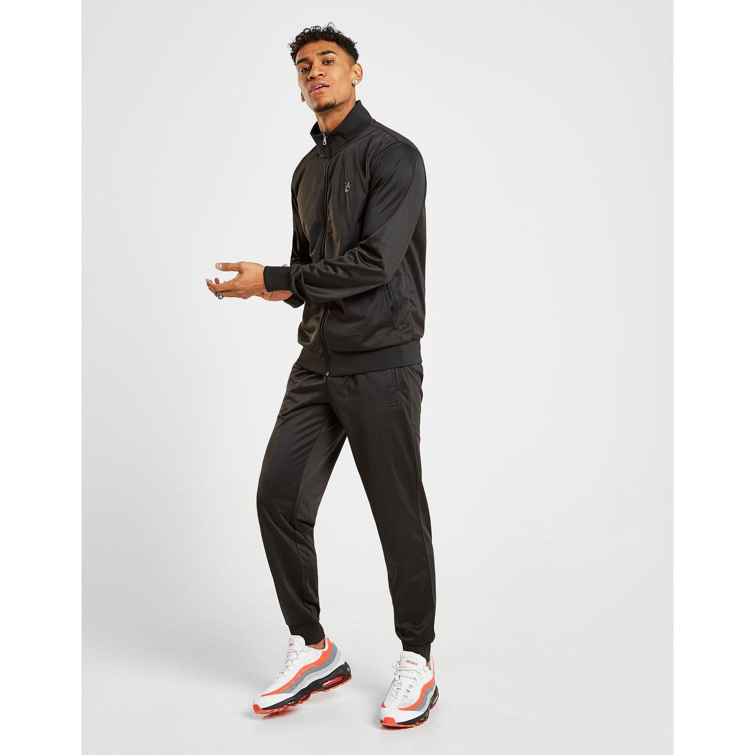 EA7 Core Poly Tracksuit in Black for Men - Lyst