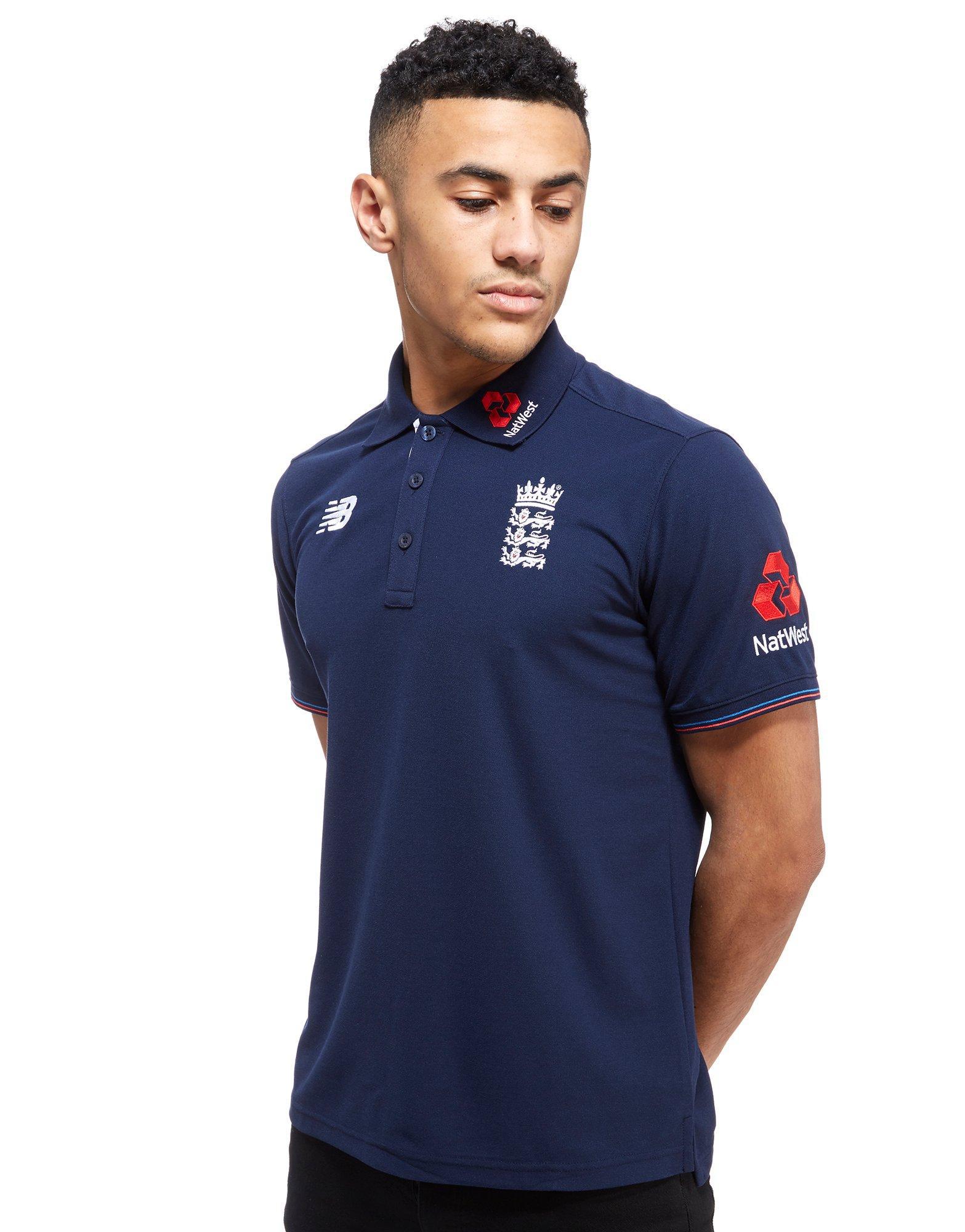Lyst - New Balance Ecb Polo Shirt in Blue for Men