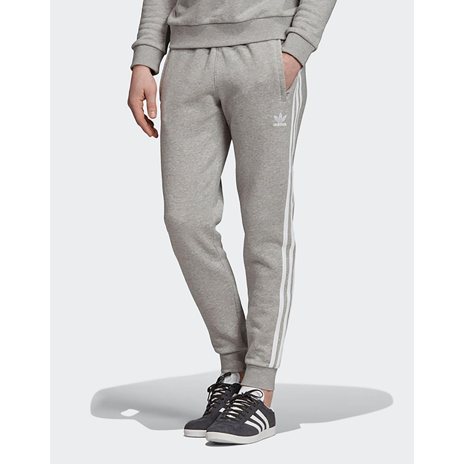 grey 3 stripe joggers