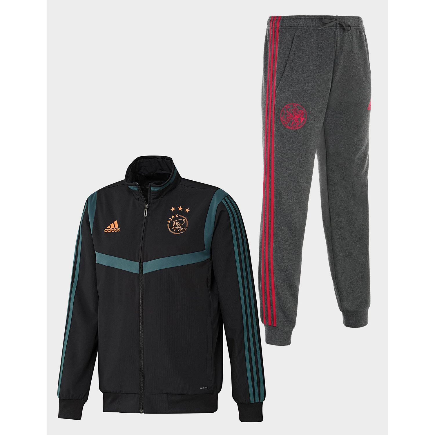 adidas Ajax Presentation Jacket in Black for Men - Lyst
