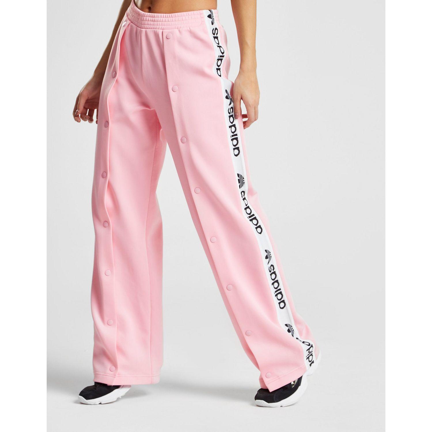 Adidas Originals Pink Coeeze Wide Leg Popper Pants Adidas Originals Pink Coeeze Wide Leg Popper Pants