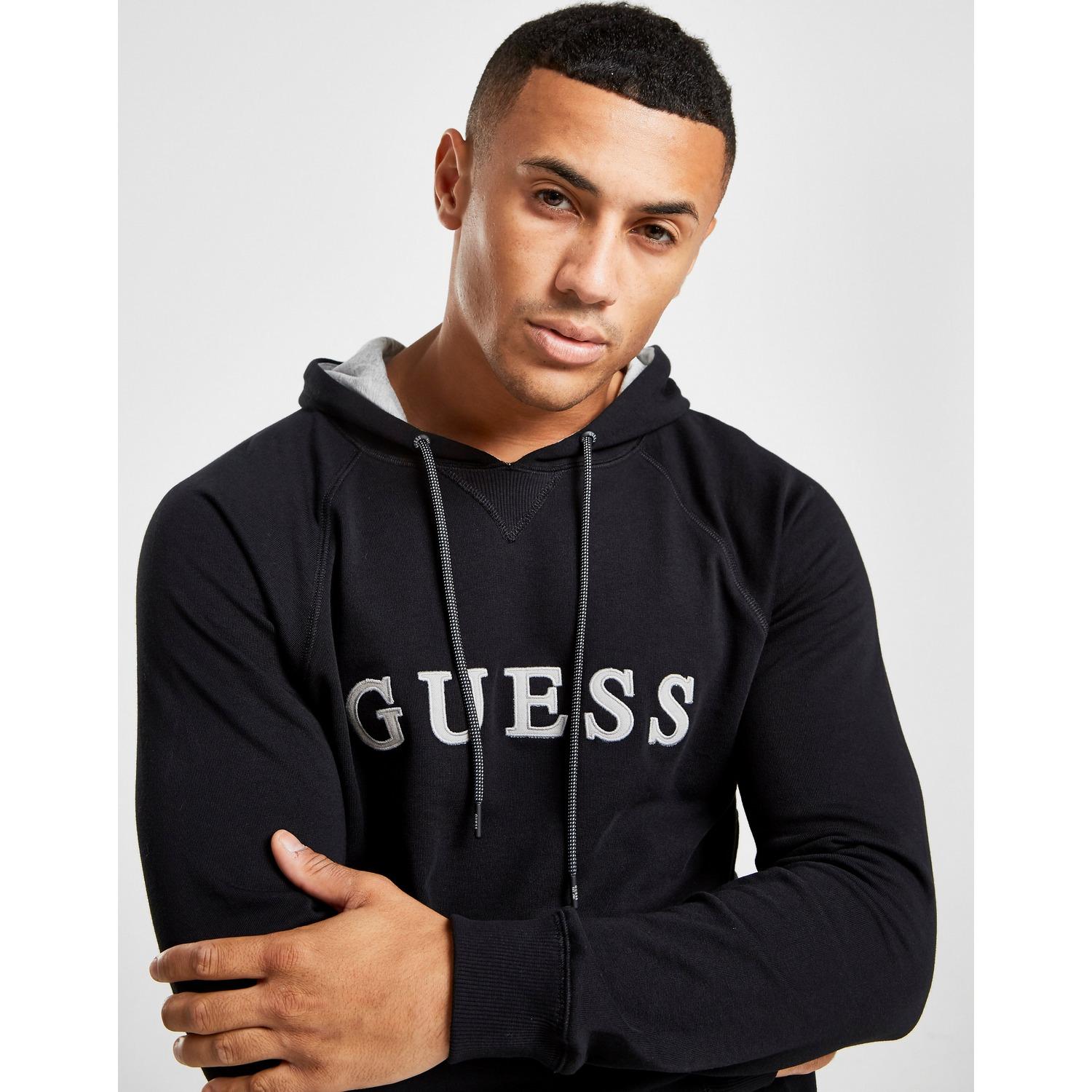 guess high build triangle overhead hoodie