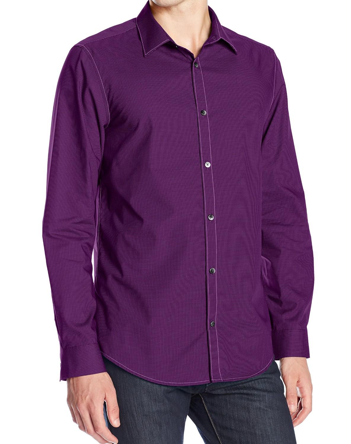 Calvin Klein Cotton Mulberry Purpleregular Fit Dress Shirt for Men - Lyst