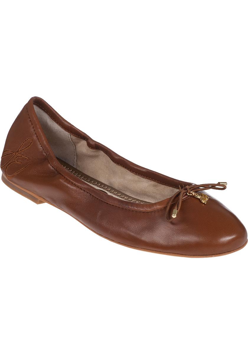 Sam edelman Felicia Ballet Flat Saddle Leather in Brown | Lyst