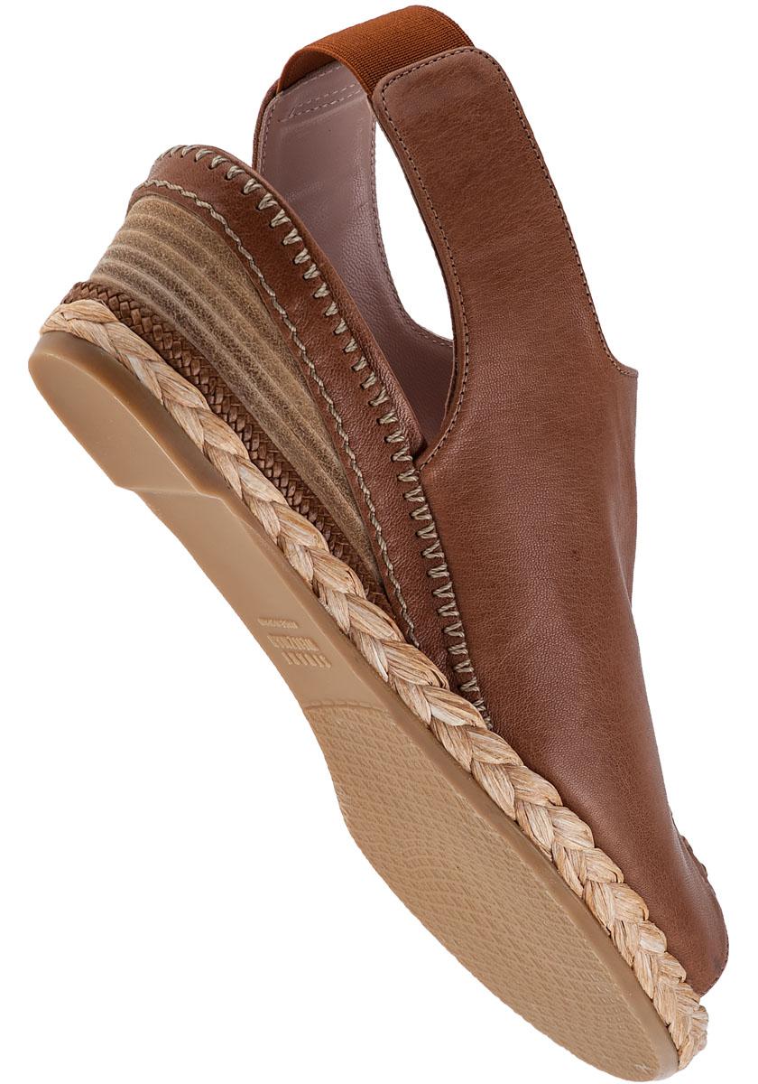 Lyst - Stuart Weitzman Linkage Wedge Sandal Camel Leather ...