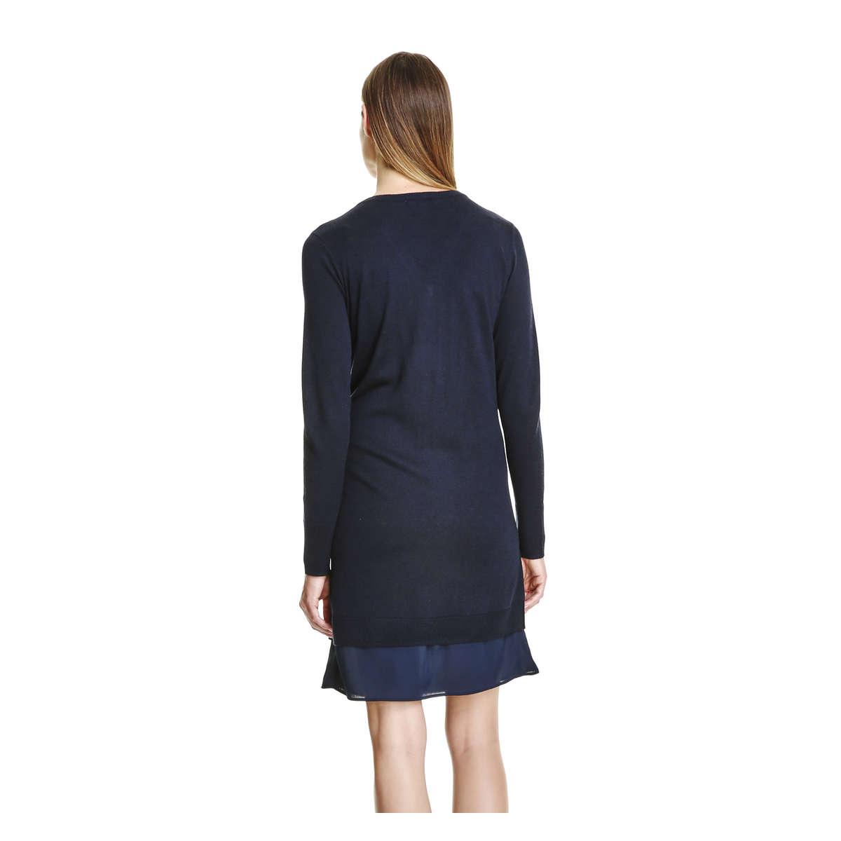 Lyst Joe Fresh Woven Hem Sweater Dress In Blue Gallery