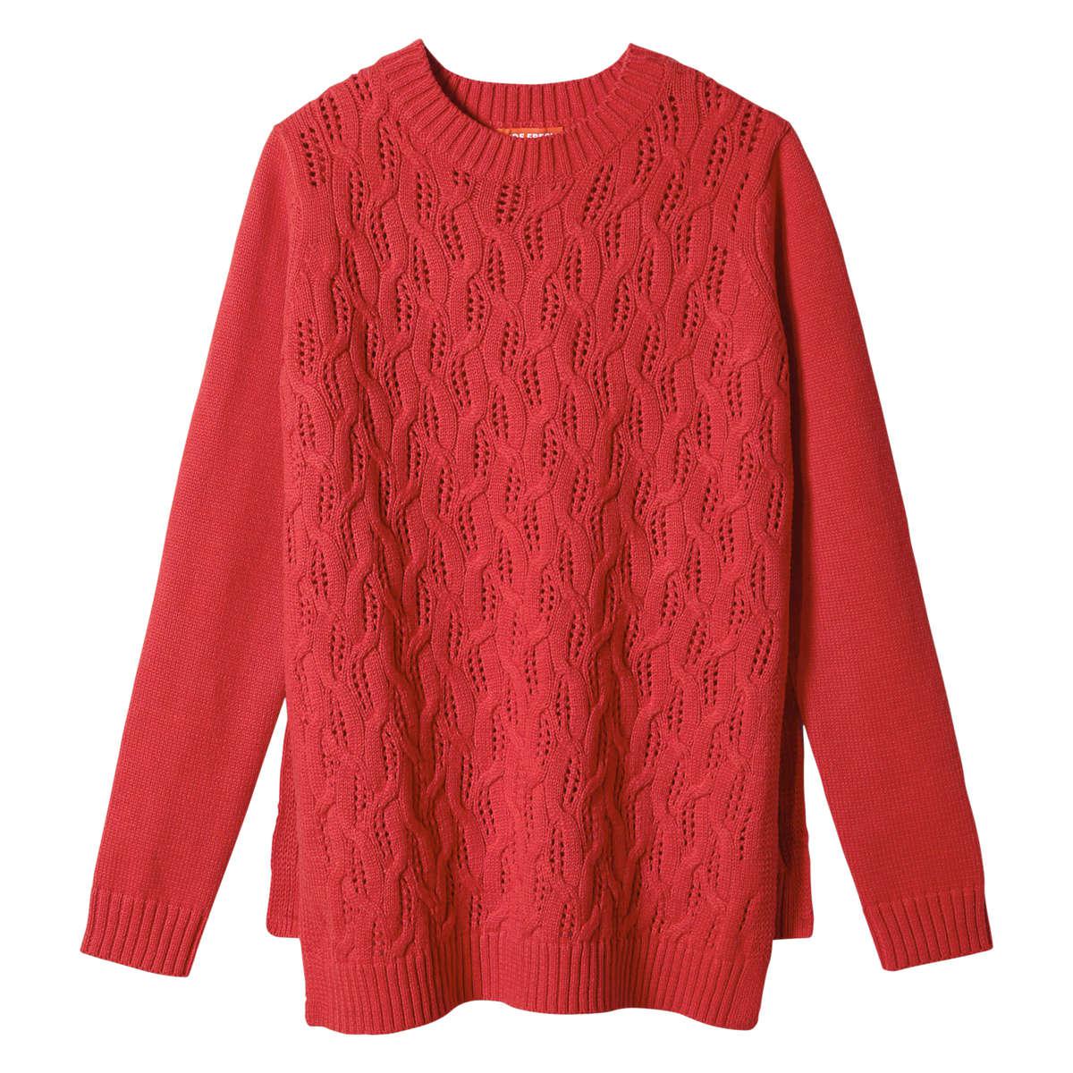 Lyst Joe Fresh Cable Knit Sweater in Red