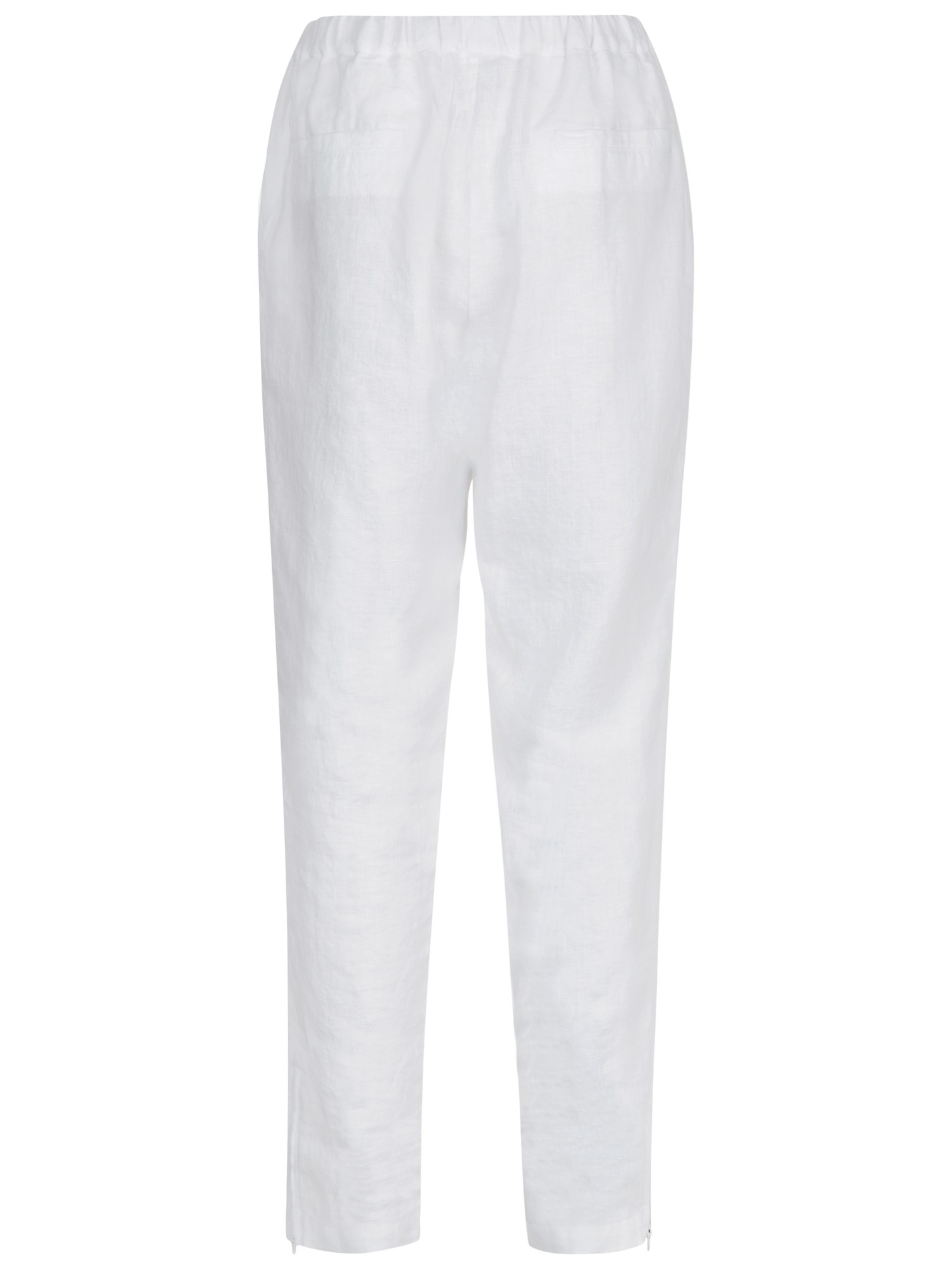 Jaeger Linen Drawstring Trousers In White 