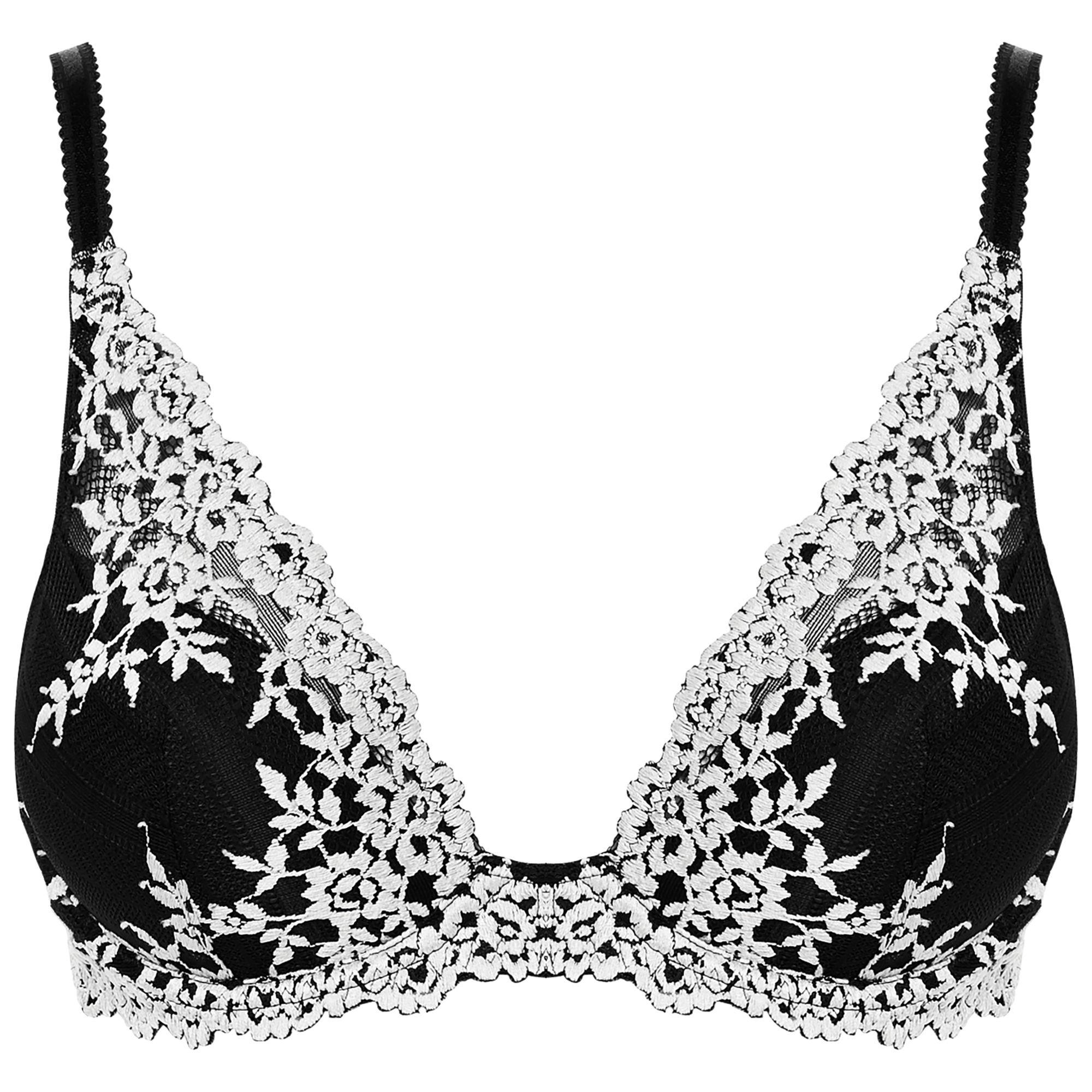 Wacoal Embrace Lace Underwired Plunge Bra In Black Lyst