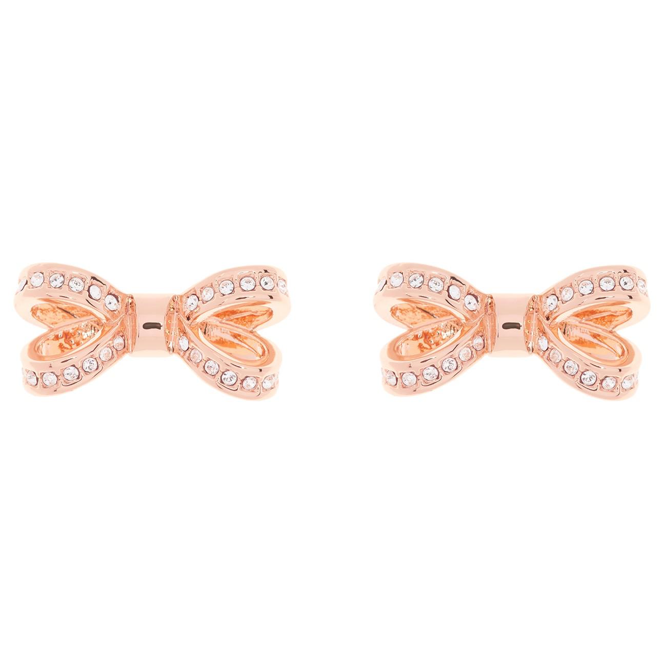 Lyst Ted Baker Olitta Mini Pave Swarovski Crystal Bow Stud Gallery