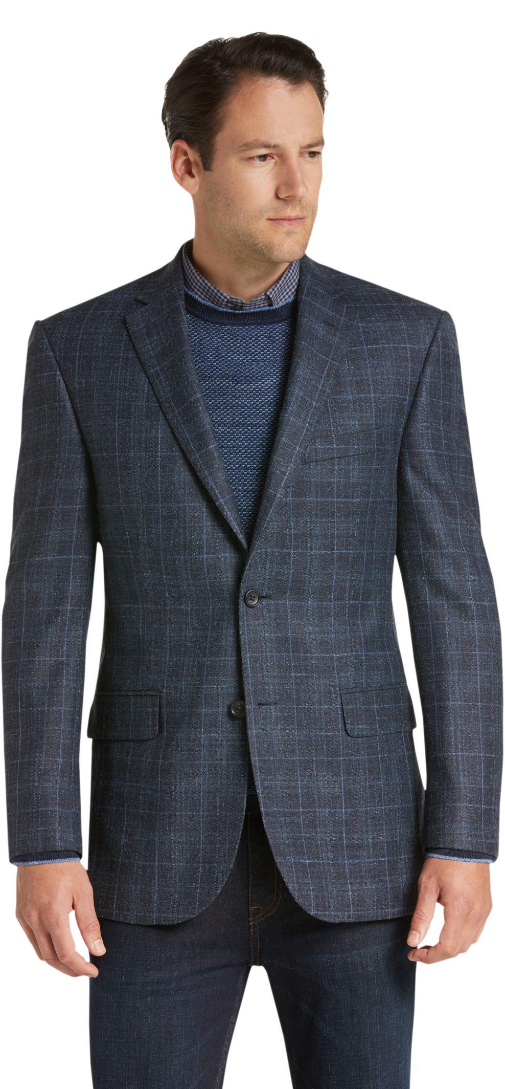 Lyst - Jos. A. Bank Signature Collection Tailored Fit Windowpane Plaid ...