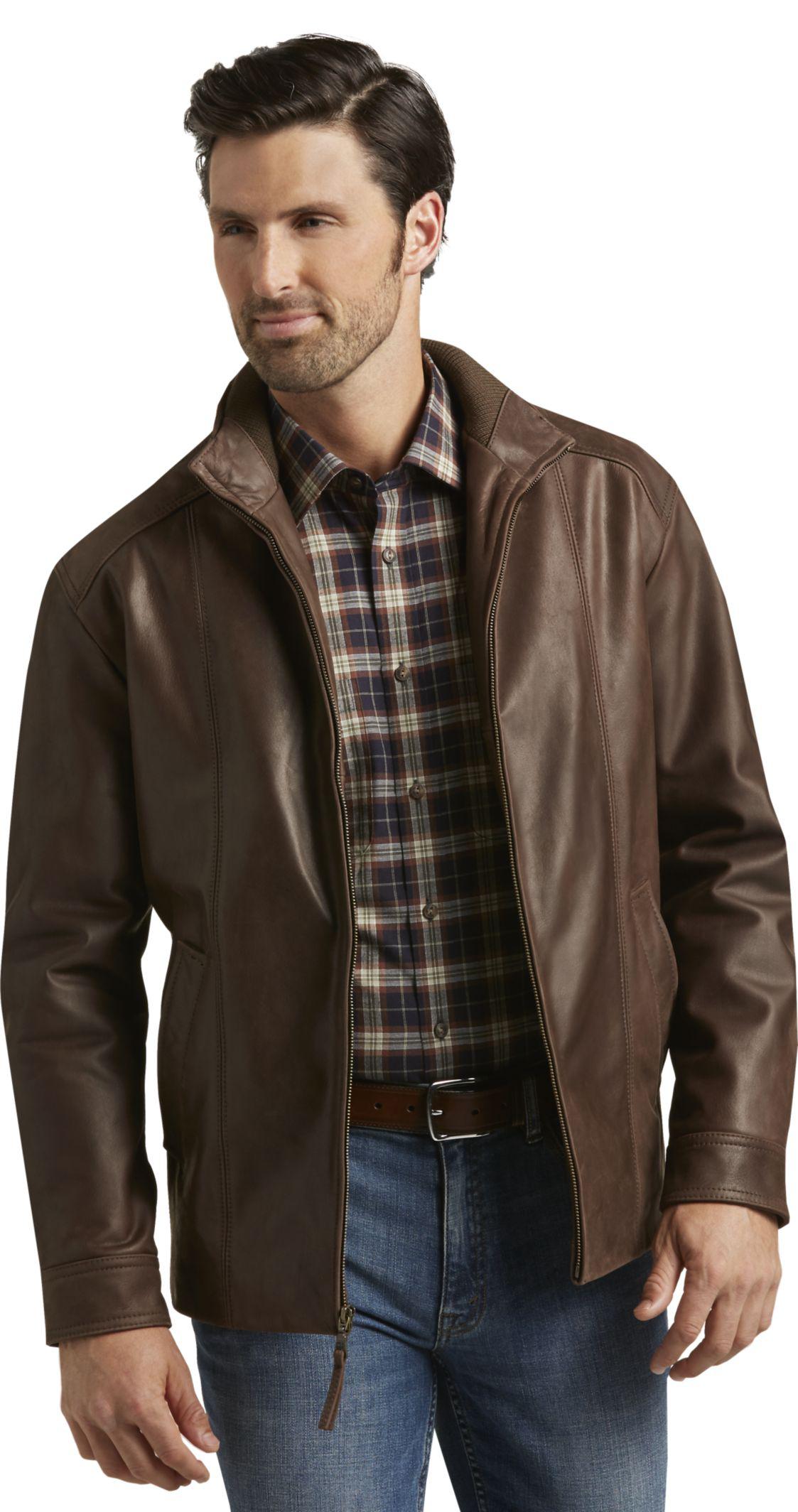 Lyst - Jos. A. Bank Vip Voyager Traditional Fit Leather Jacket - Big in ...