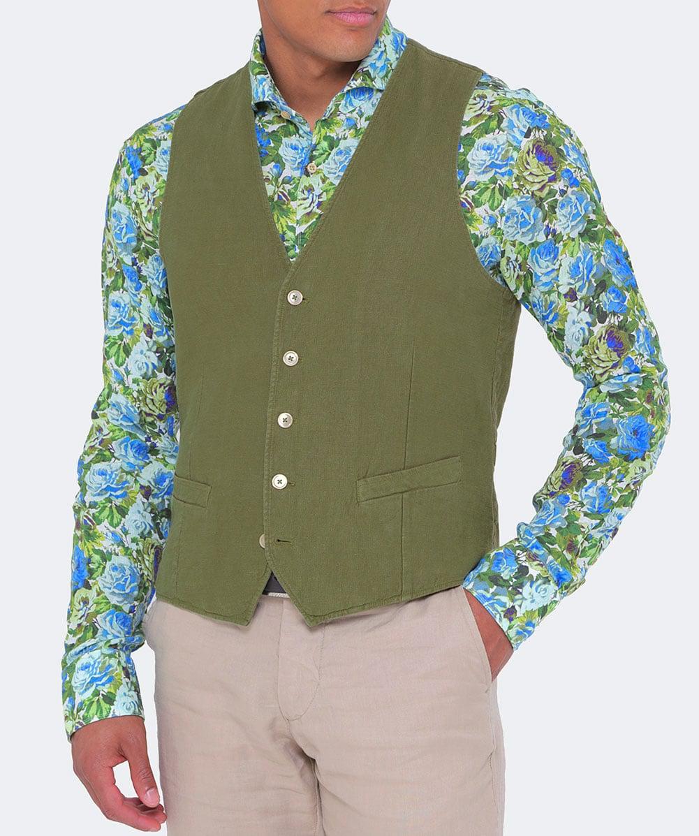 Lyst Stenstroms Linen Waistcoat in Green for Men