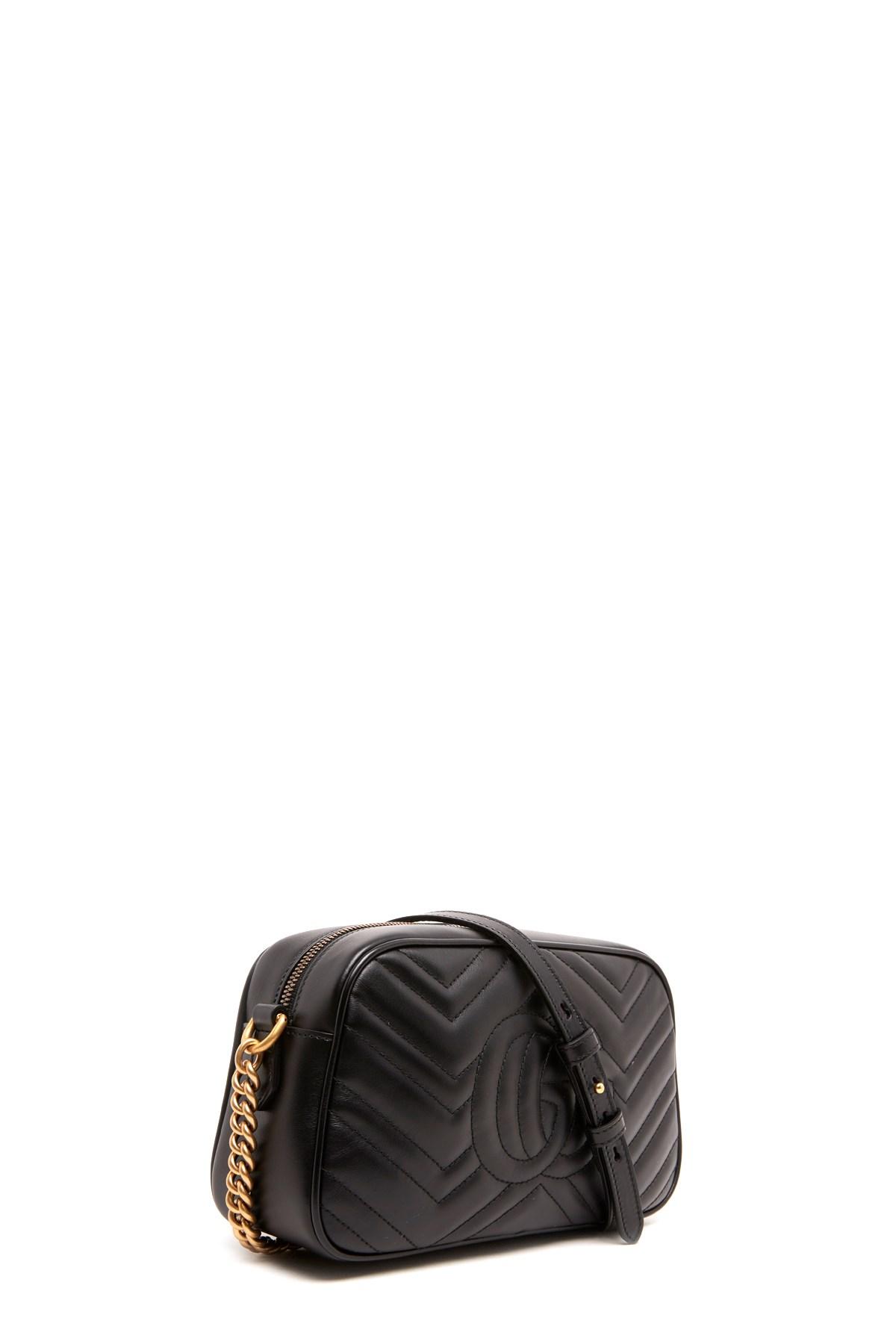 Gucci &#39;GG Marmont 2.0 Camera&#39; Crossbody Bag in Black - Lyst