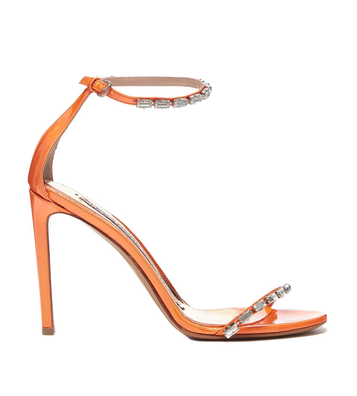 Alexandre Vauthier Carla Ankle Strap Sandal Heels in Orange - Lyst