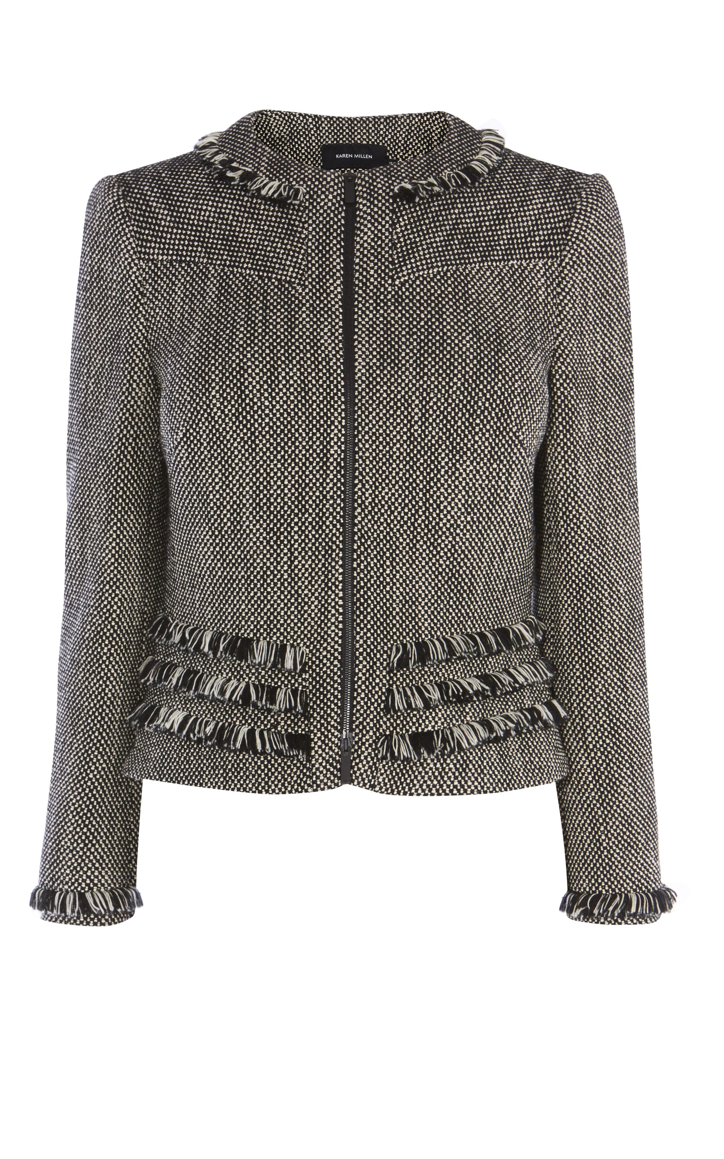 Lyst Karen Millen Tweed Jacket Black/multi