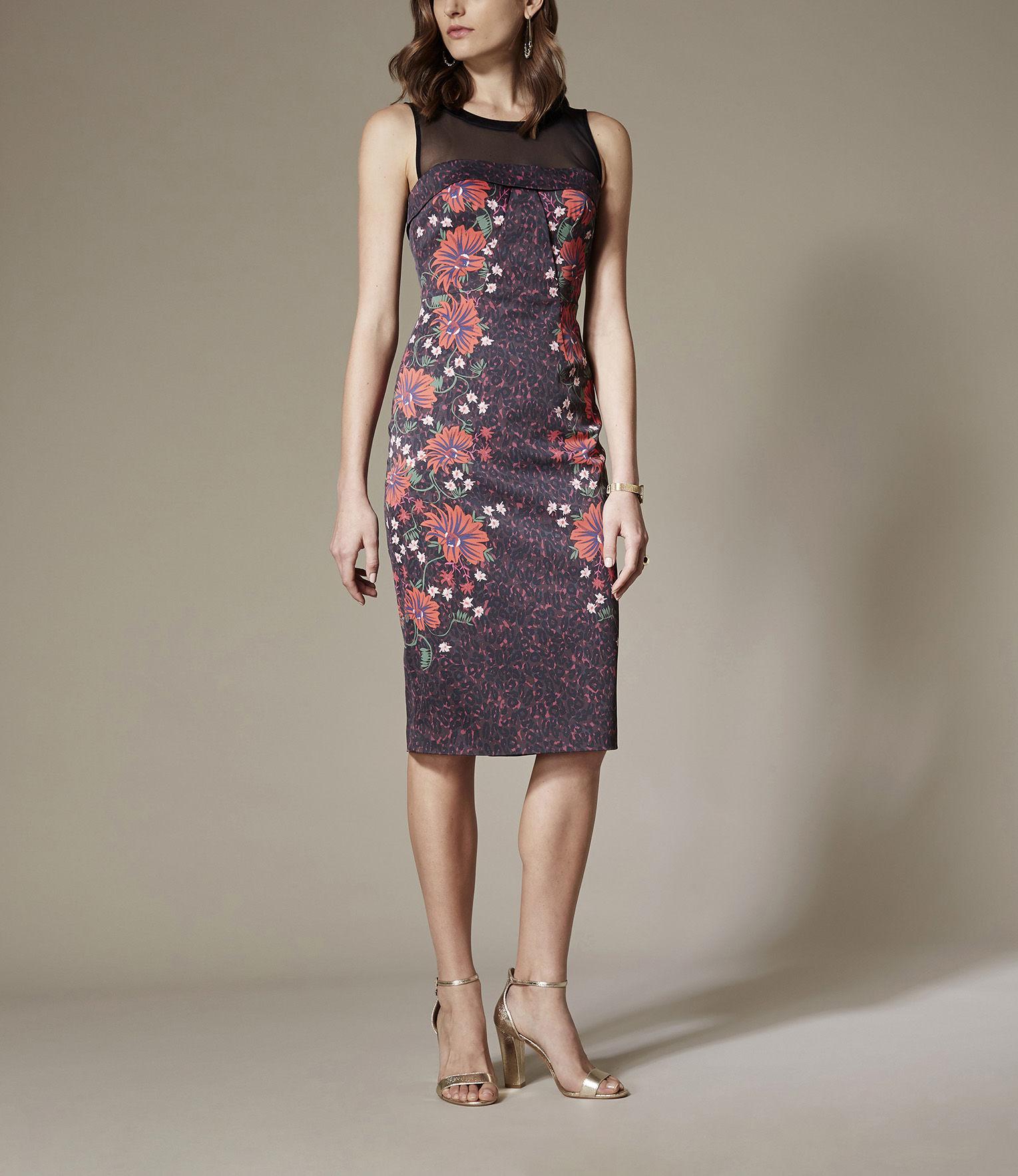 karen millen floral bodycon dress