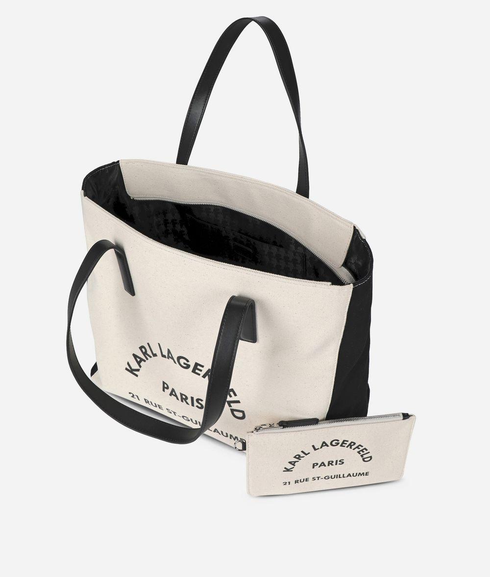 Karl Lagerfeld K/rue Lagerfeld Canvas Bag in Beige (Natural) Lyst