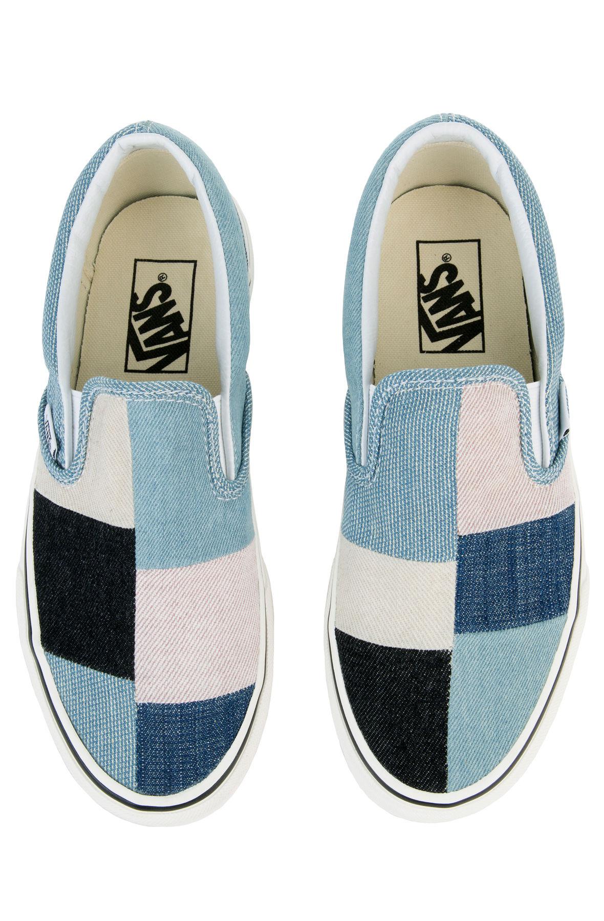 vans denim patchwork slip on