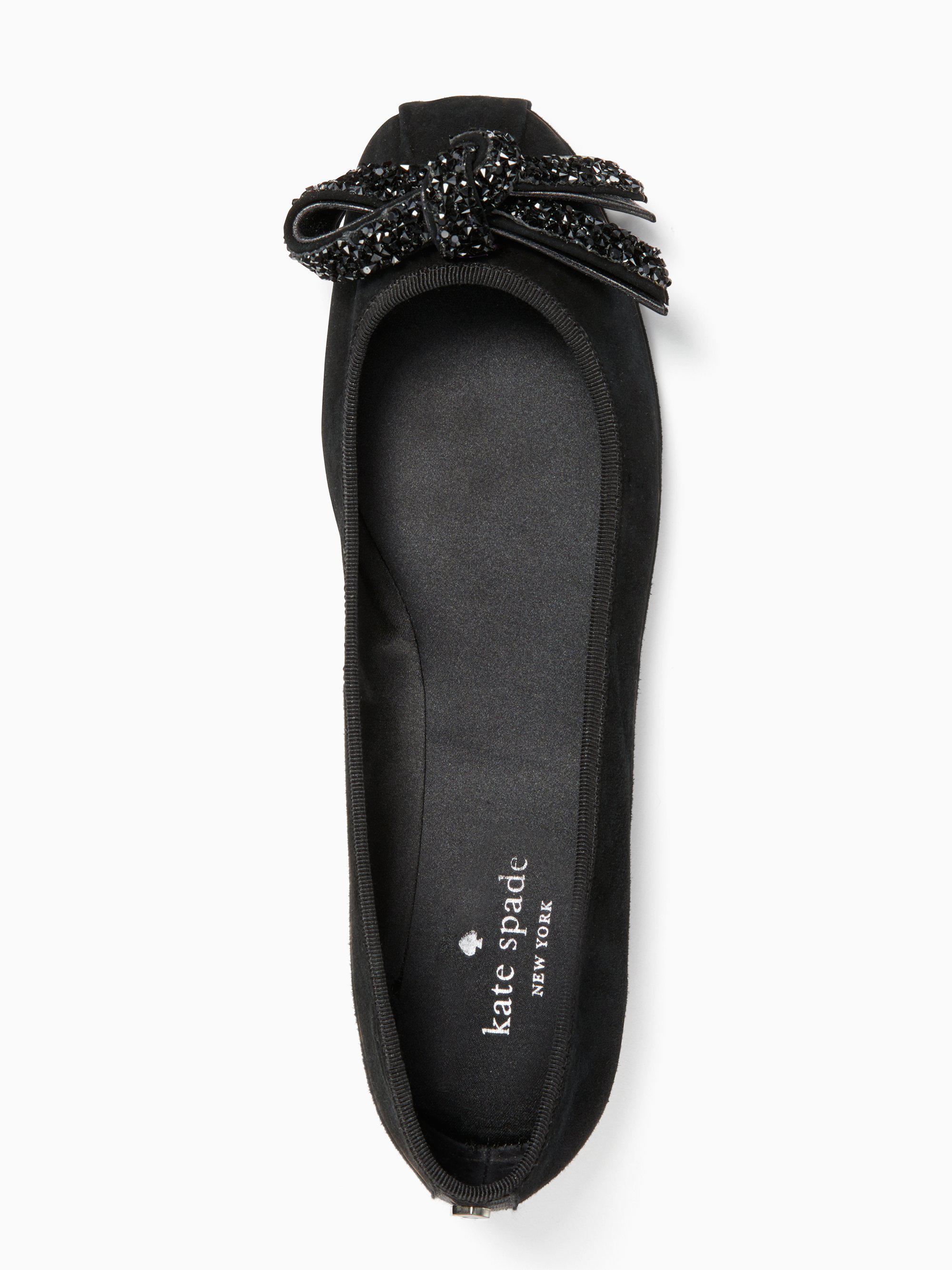 kate spade black flat shoes