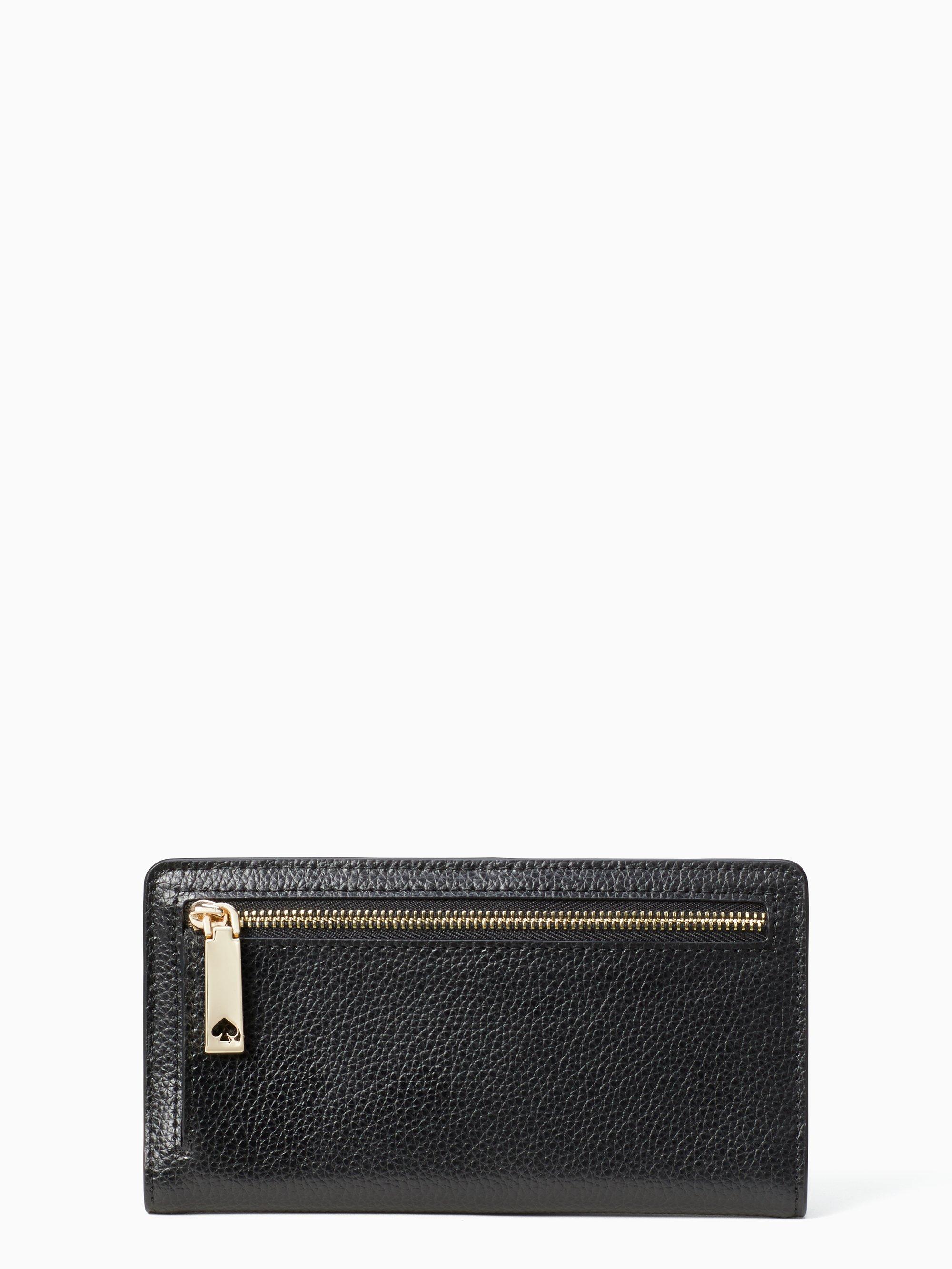 Kate Spade Eva Large Slim Bifold Wallet in Black Lyst
